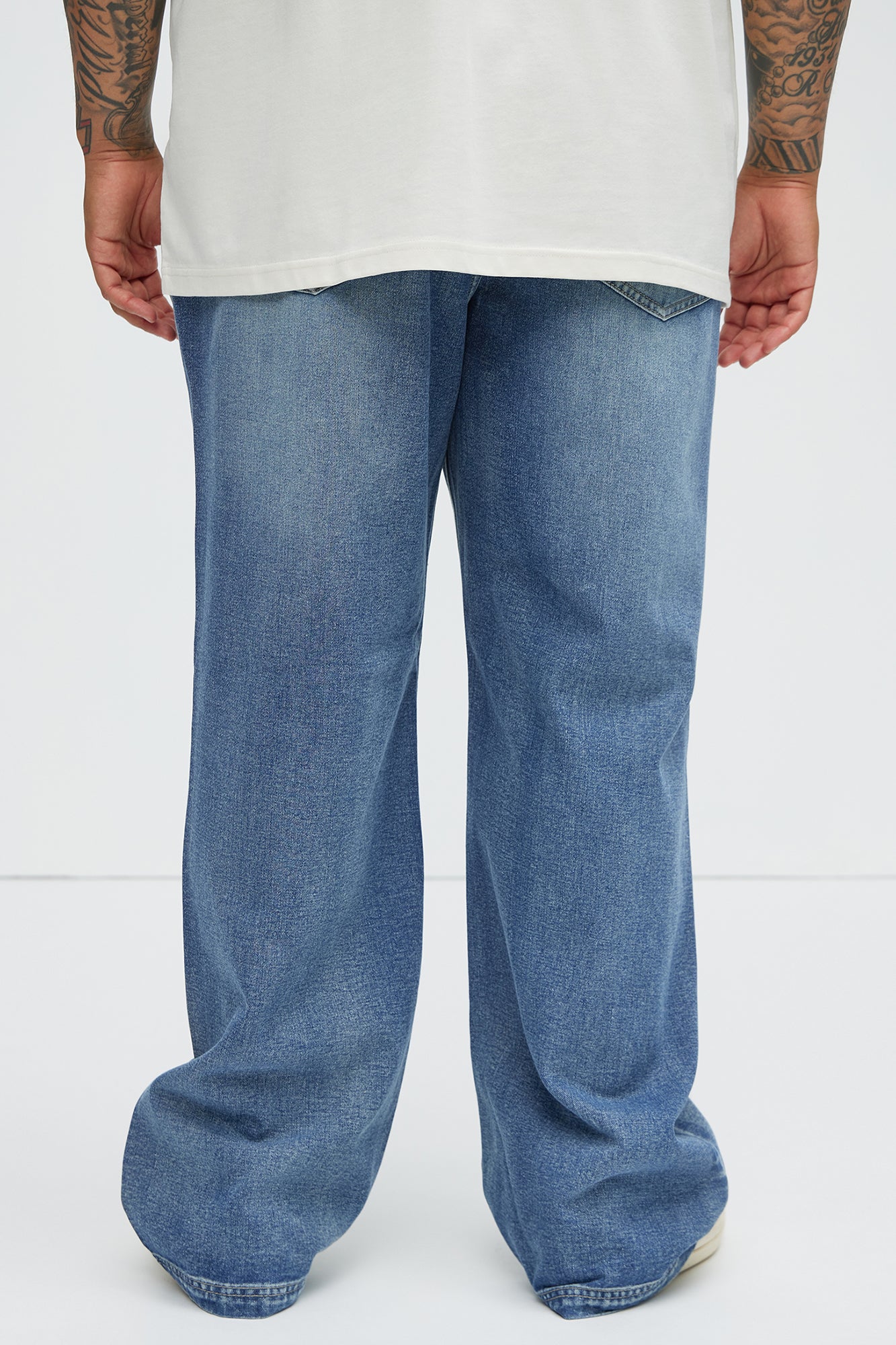 The All Day Flex Waist Baggy Jean - Indigo Fashion Nova