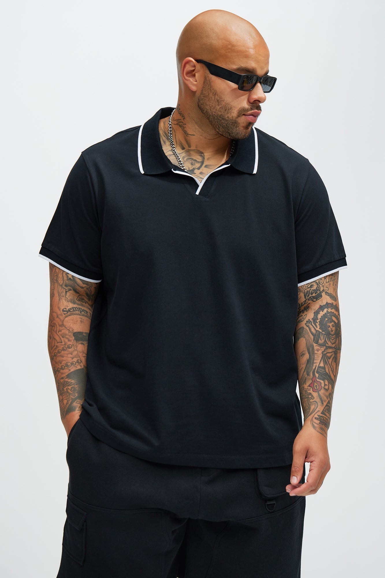 Driveway Short Sleeve Polo - Black Fashion Nova