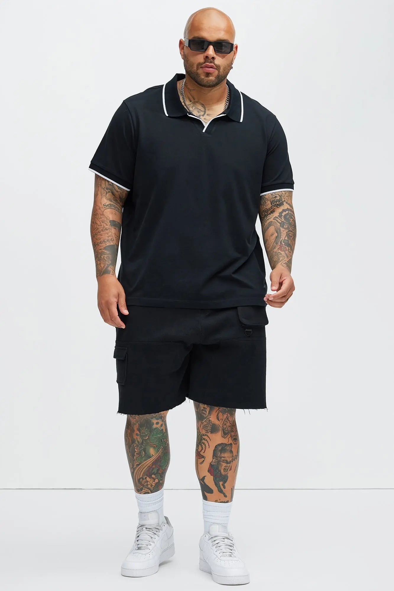 Tyson Keep It Going Carpenter Sweat Shorts - Black Fashion Nova