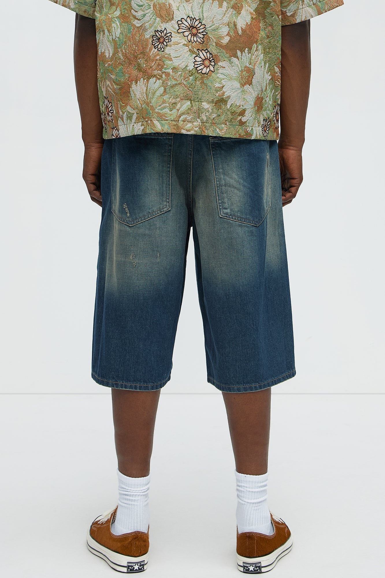 Don't Hate Baggy Relaxed Denim Shorts - Dark Wash Fashion Nova