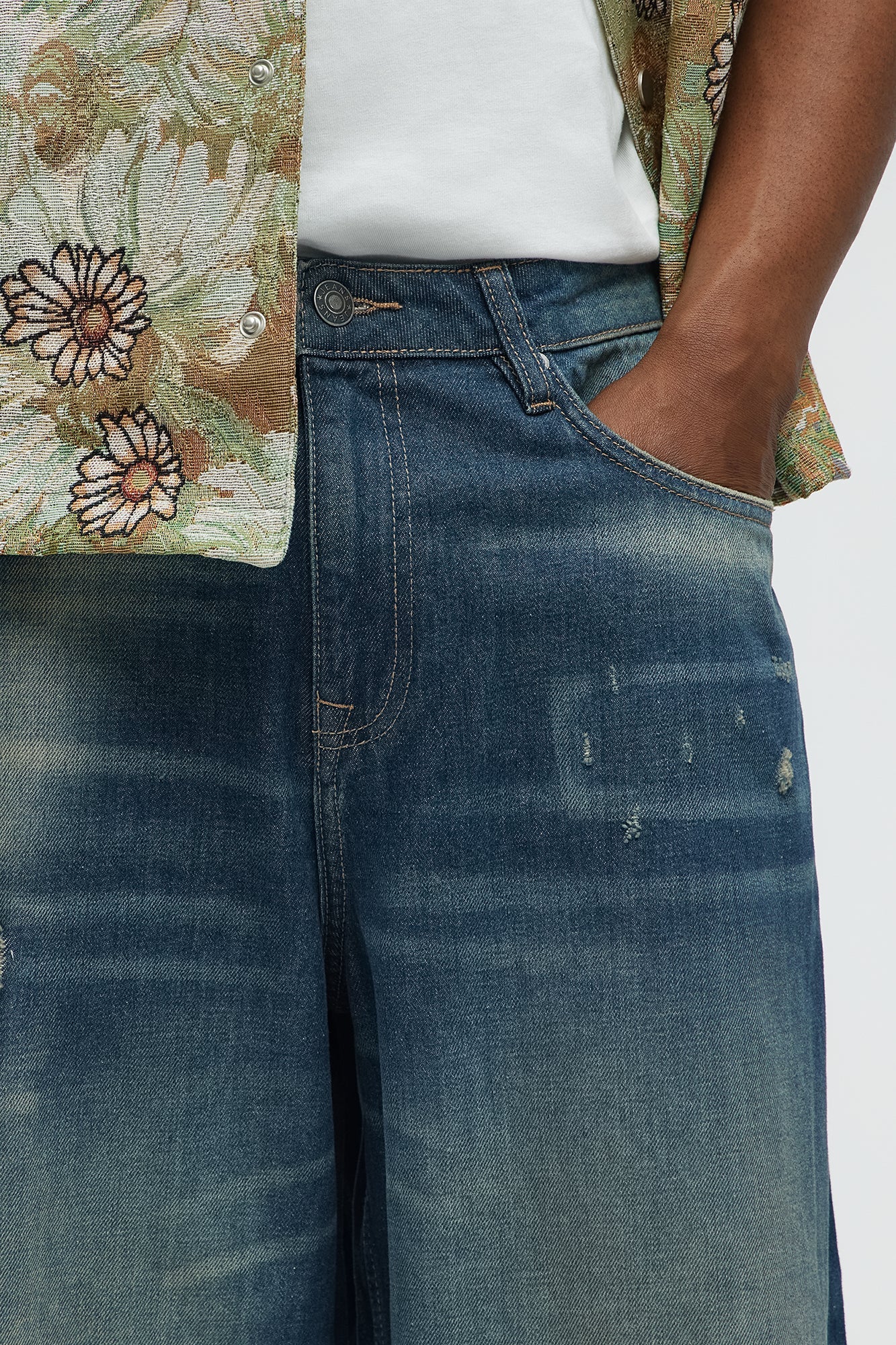 Don't Hate Baggy Relaxed Denim Shorts - Dark Wash Fashion Nova