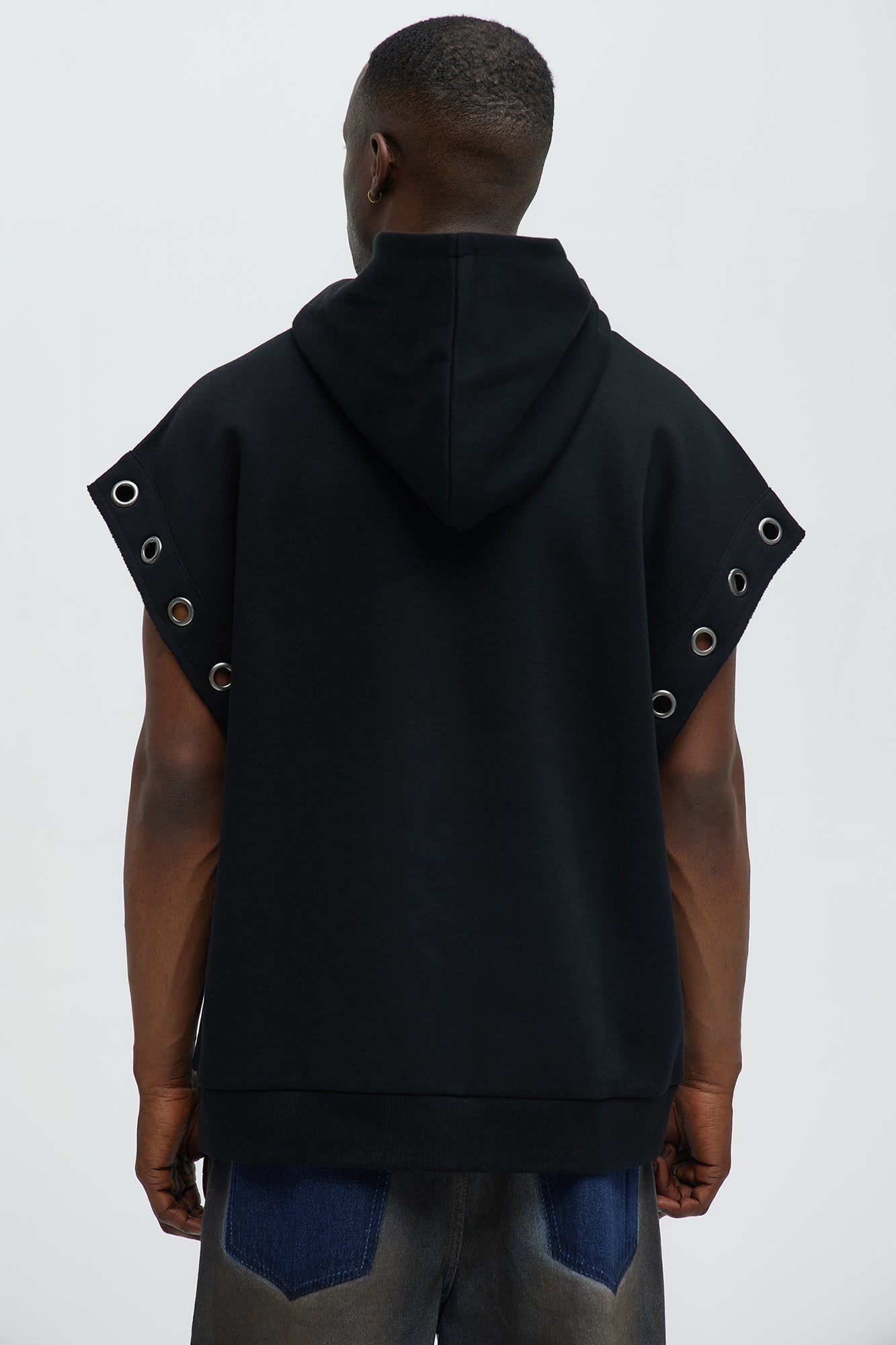 Tyson Ring Sleeveless Hoodie - Black Fashion Nova