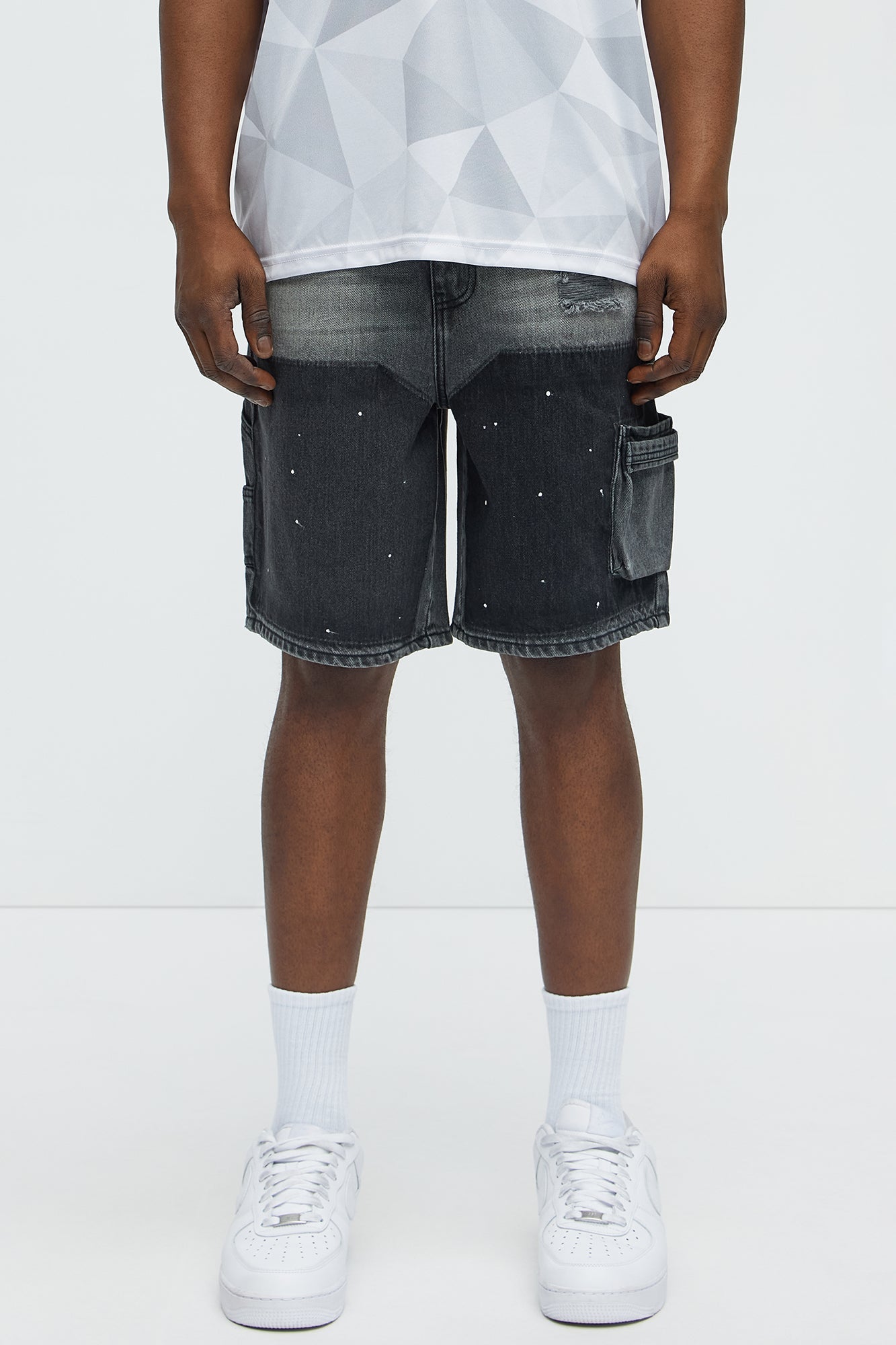 Two Ways Relaxed Denim Shorts - Black Wash Fashion Nova