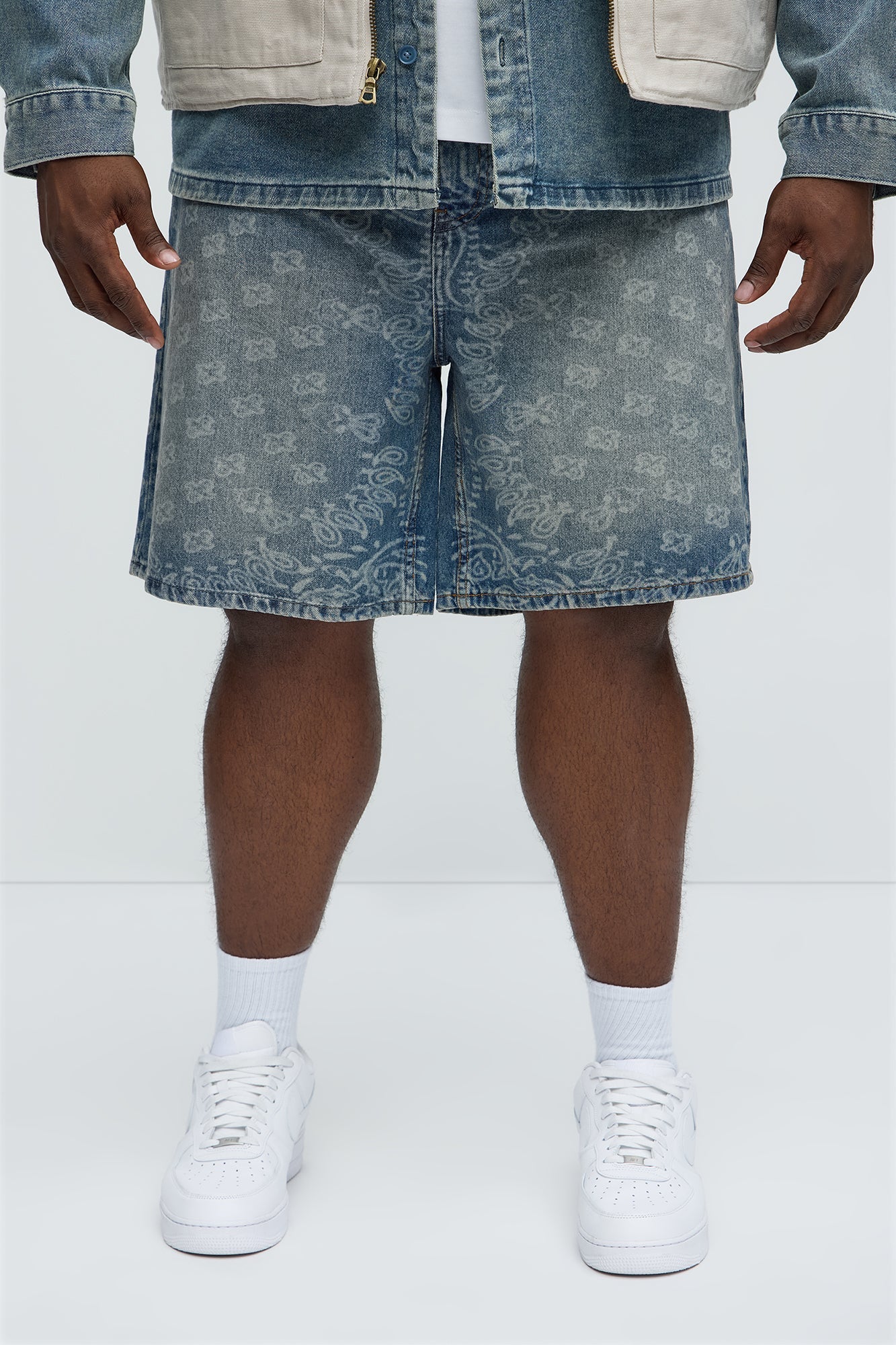 Paisley Last Relaxed Denim Shorts - Medium Blue Wash Fashion Nova