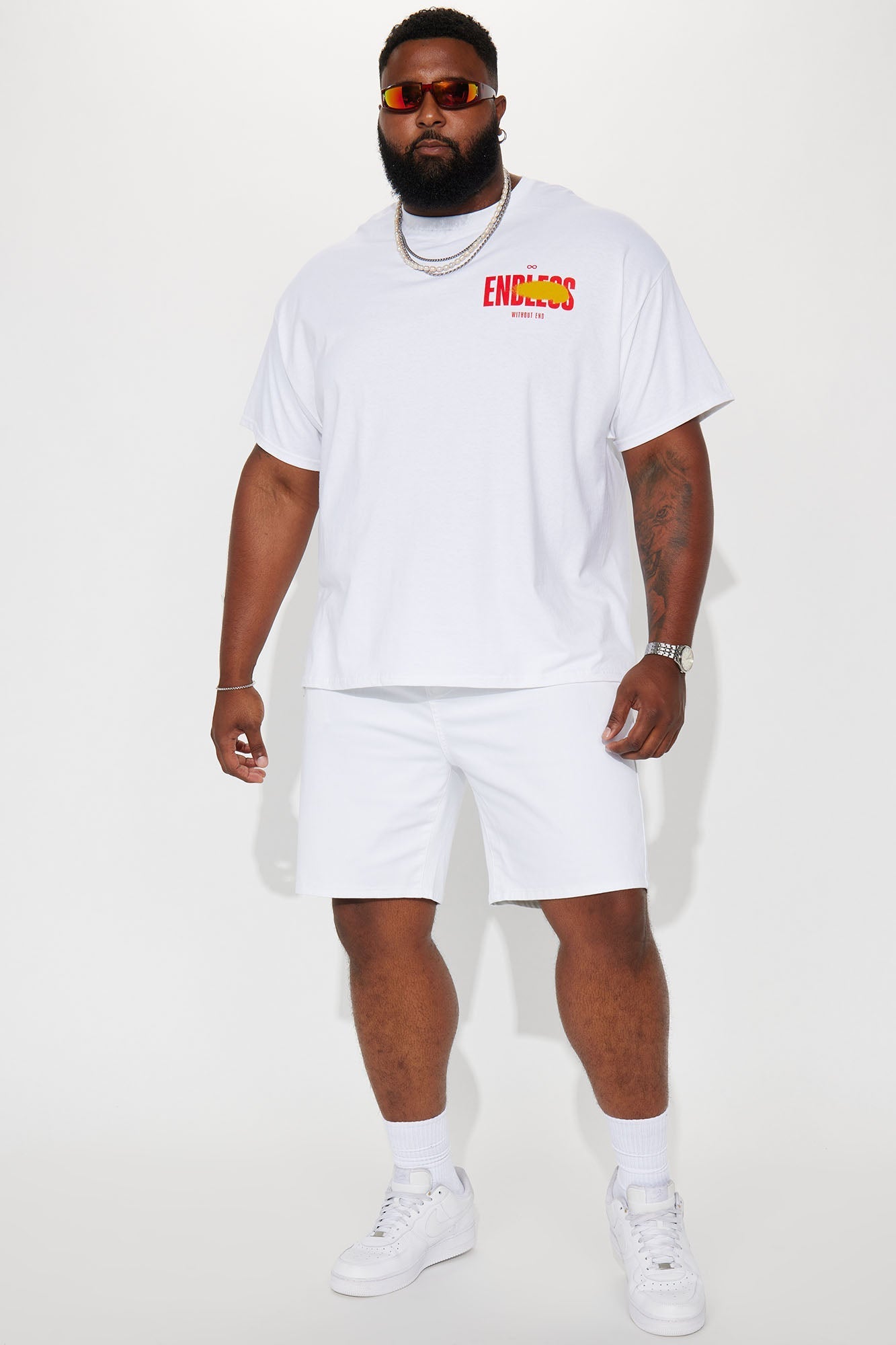 Cornell Slim Denim Shorts - White Fashion Nova