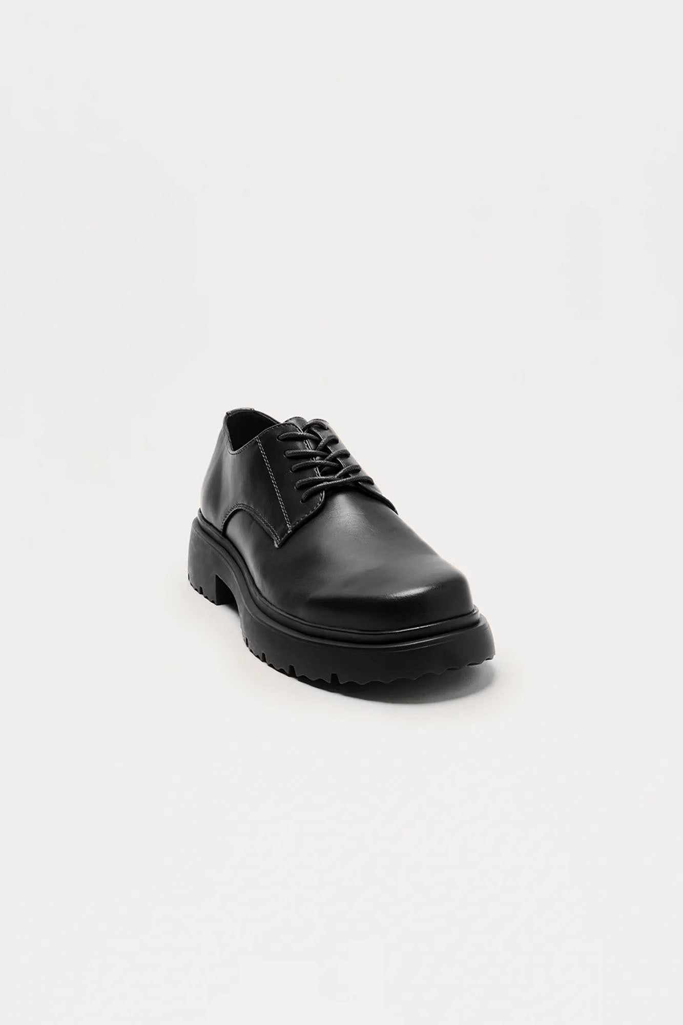 Chunky Lace Up Shoes - Black Fashion Nova