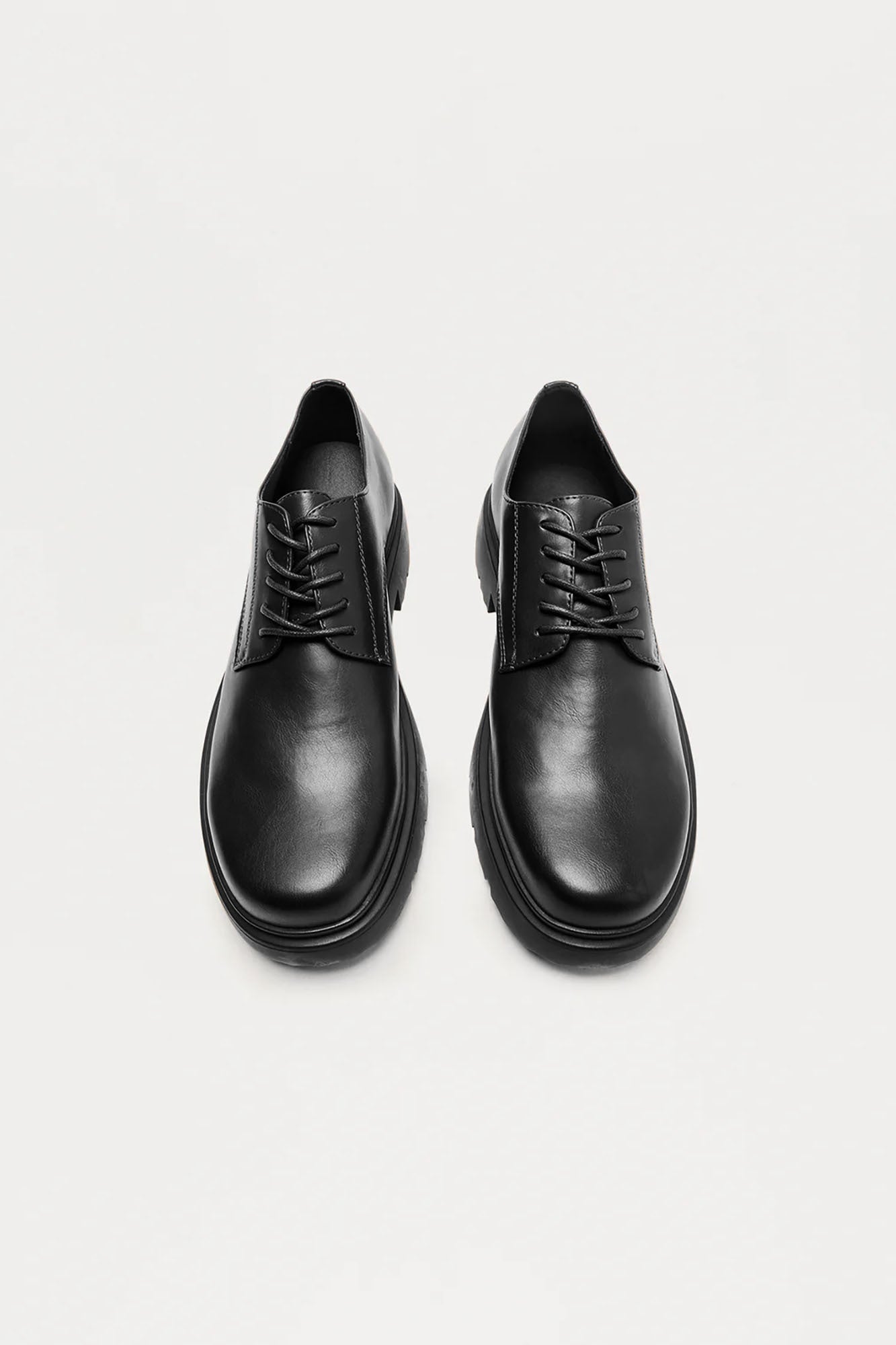 Chunky Lace Up Shoes - Black Fashion Nova