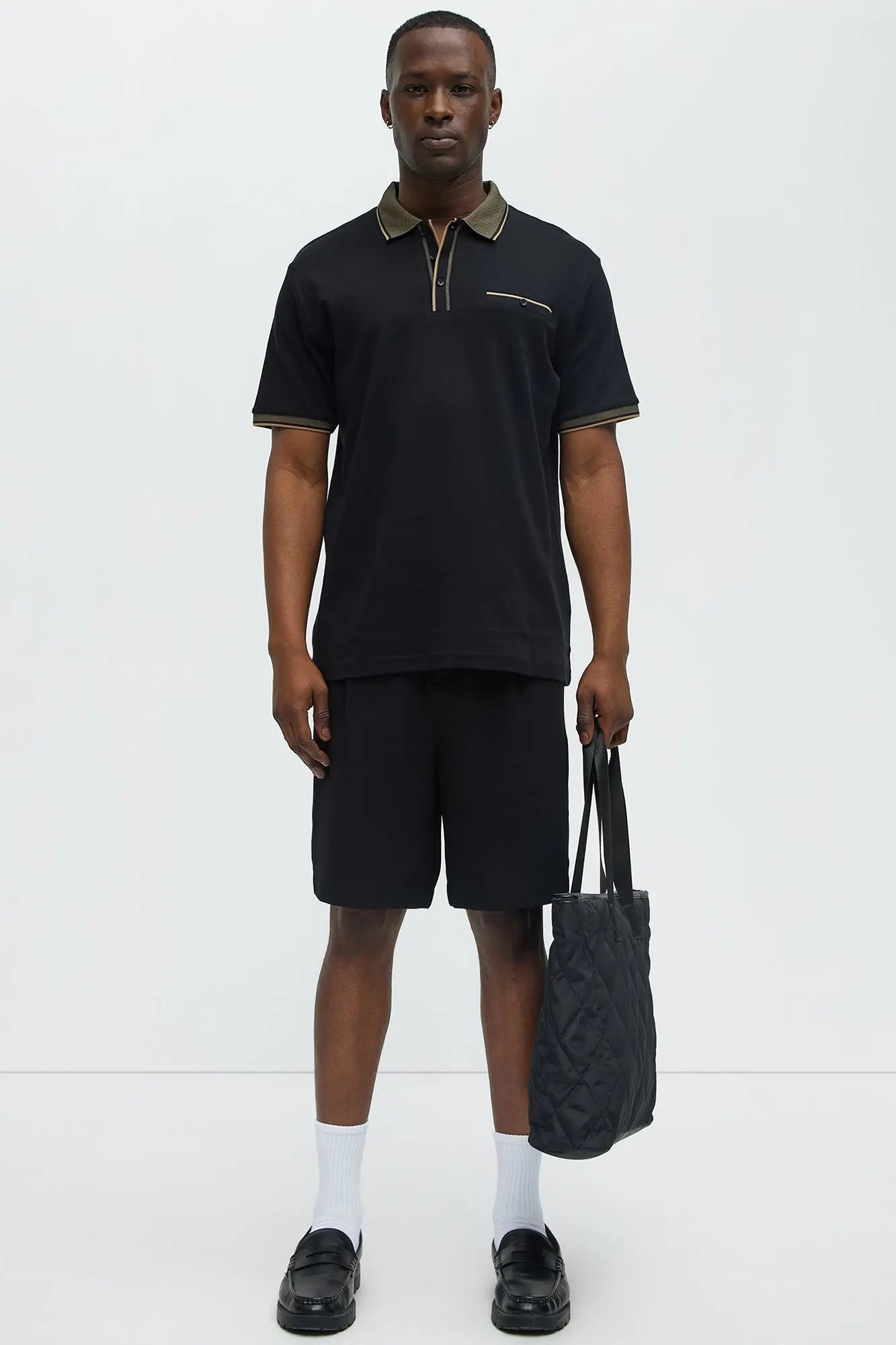 Classy Short Sleeve Polo - Black Fashion Nova