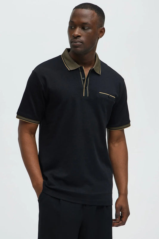 Classy Short Sleeve Polo - Black Fashion Nova