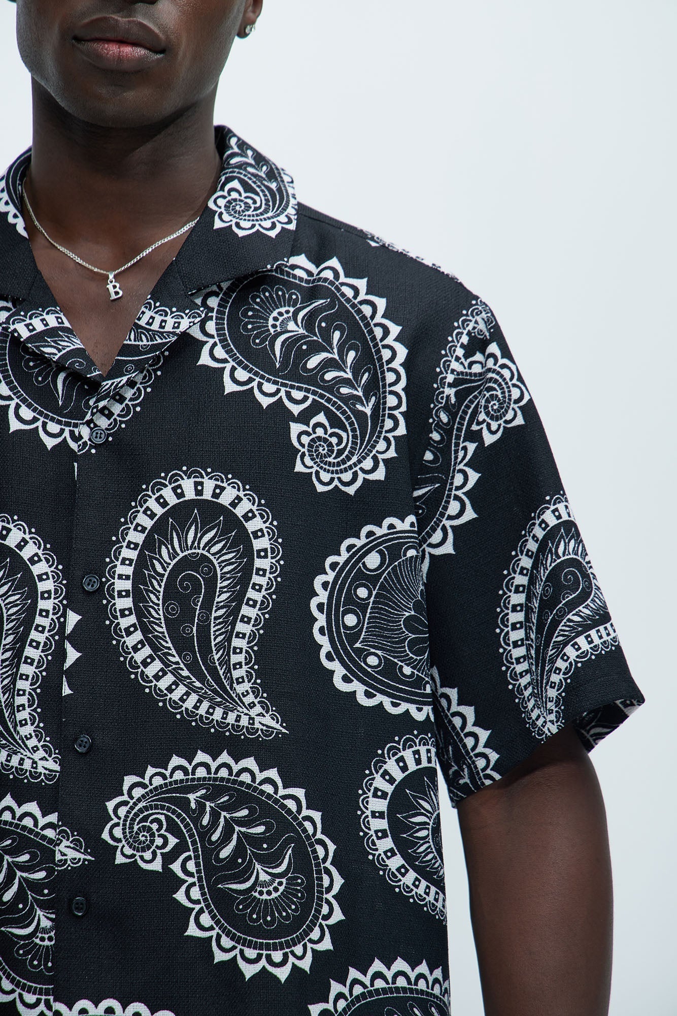 Laredo Paisley Shirt - Black/White Fashion Nova