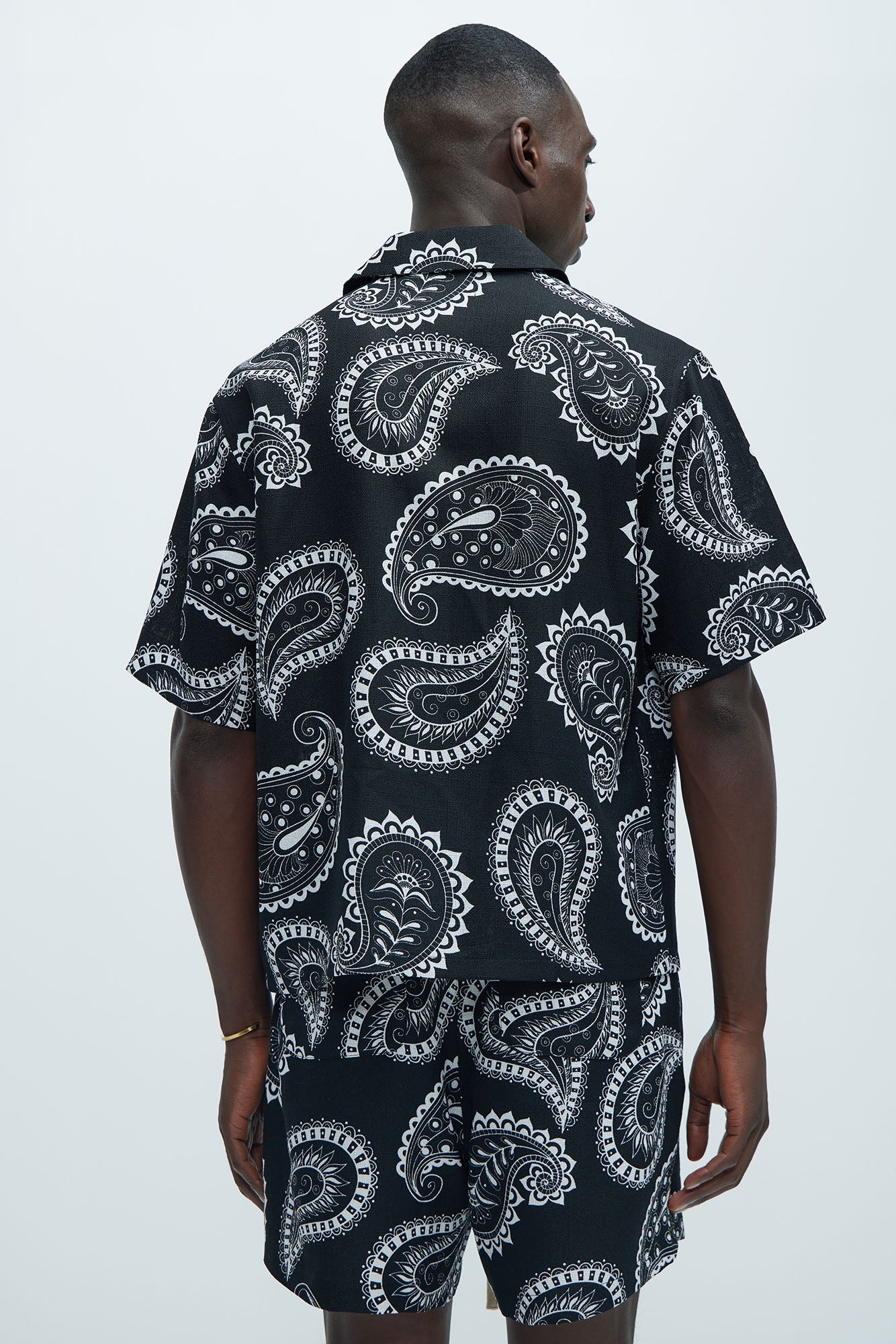 Laredo Paisley Shirt - Black/White Fashion Nova