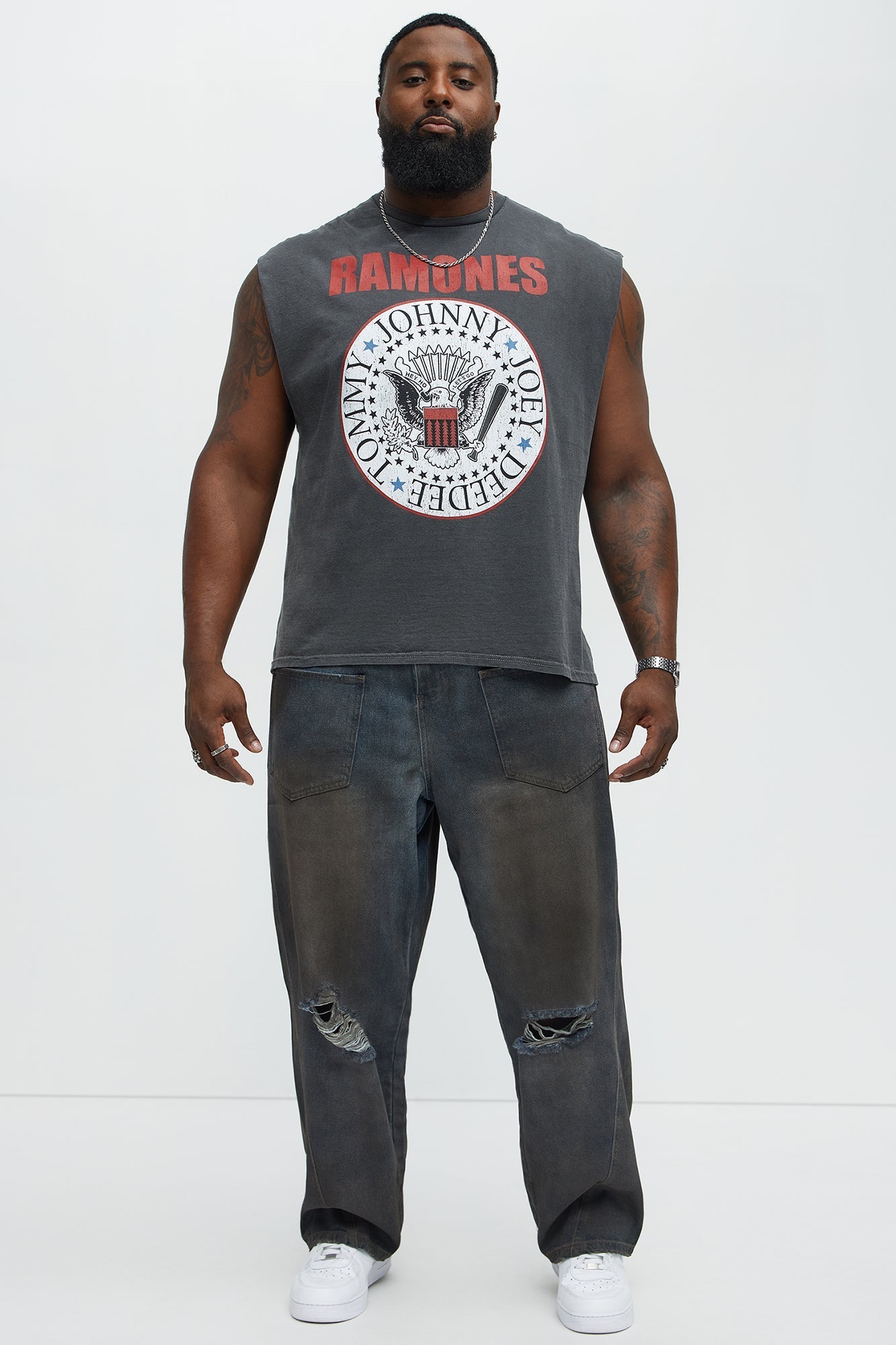 Hey Ho Ramones Muscle Tank - Black Fashion Nova