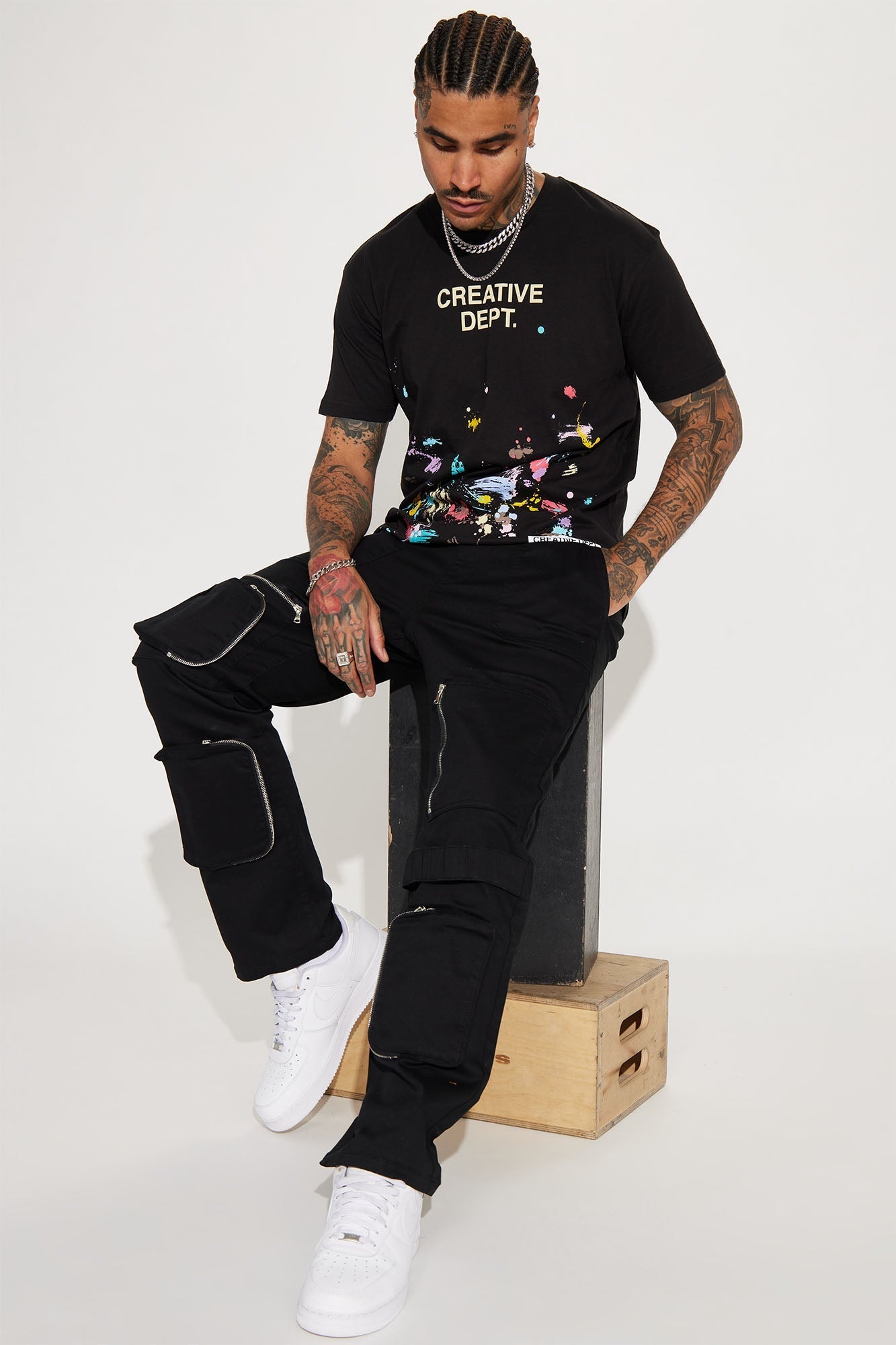 Creative Dept Short Sleeve Tee - Black Fashion Nova