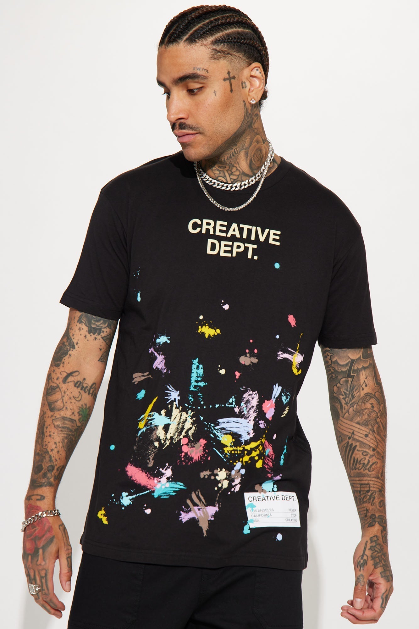 Creative Dept Short Sleeve Tee - Black Fashion Nova
