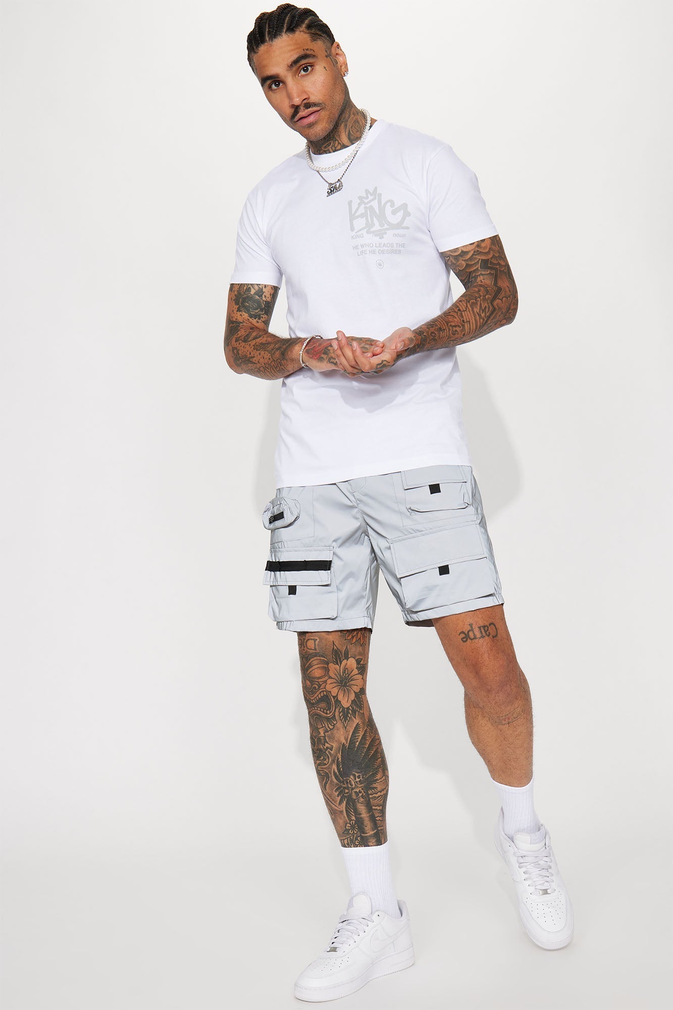Crown Him King Short Sleeve Tee - White Fashion Nova