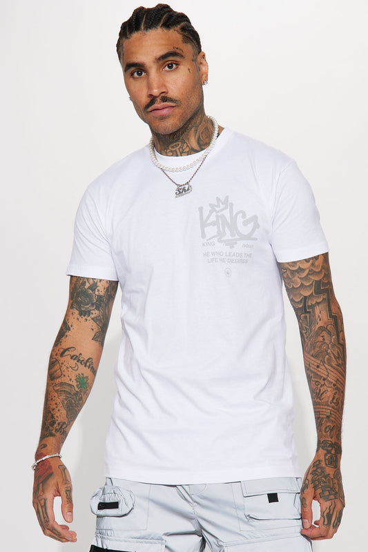 Crown Him King Short Sleeve Tee - White Fashion Nova