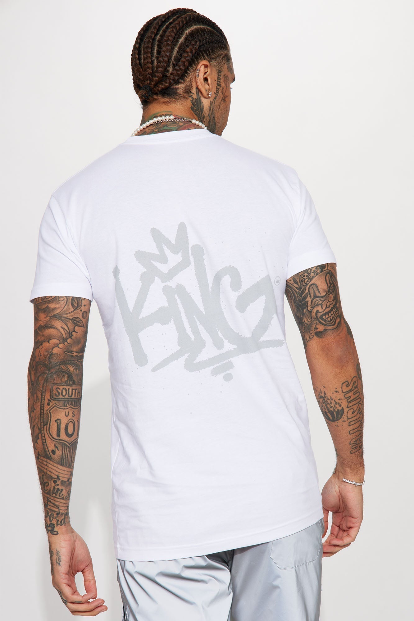 Crown Him King Short Sleeve Tee - White Fashion Nova