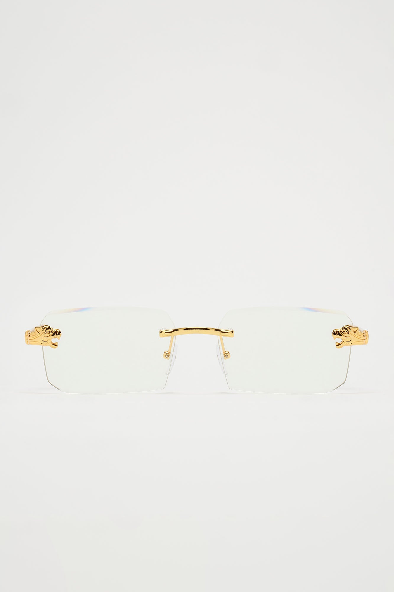 Burn It Down Sunglasses - Gold/Clear Fashion Nova