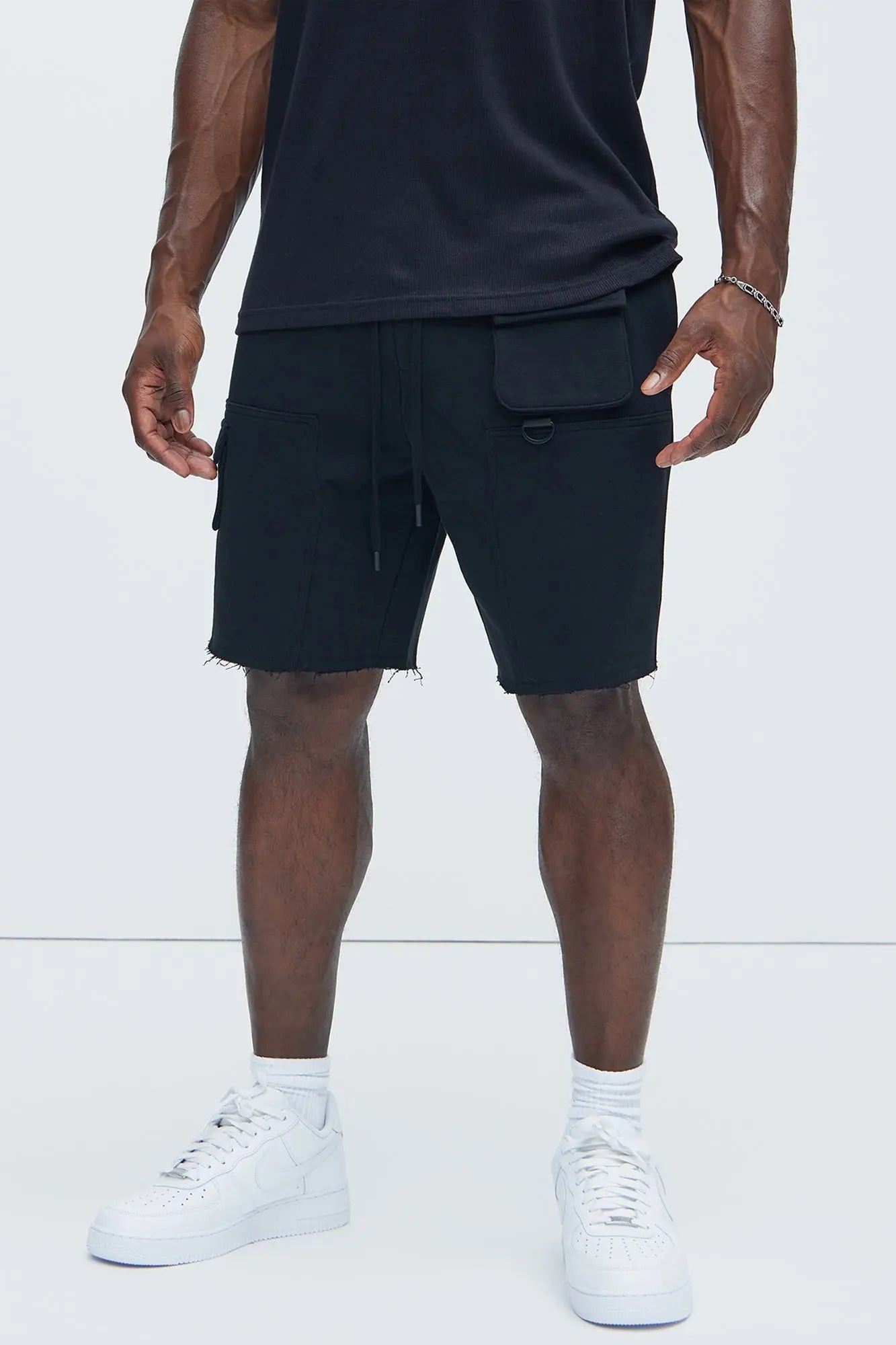 Tyson Keep It Going Carpenter Sweat Shorts - Black Fashion Nova