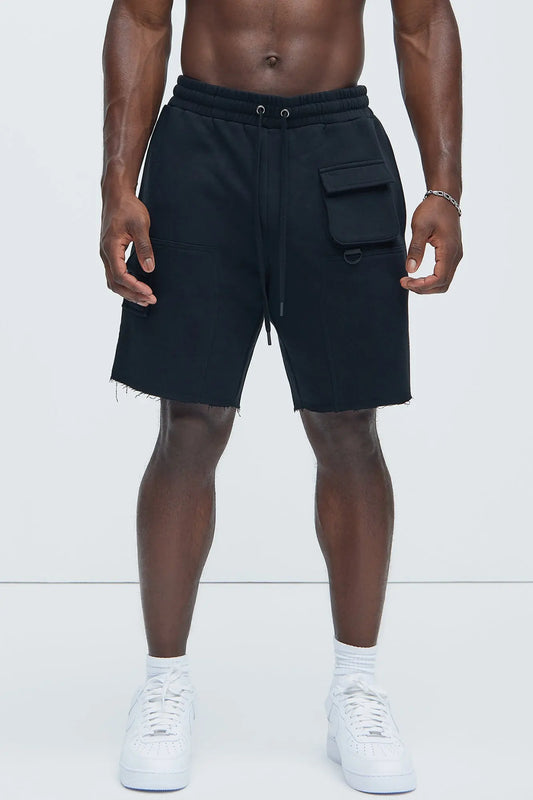 Tyson Keep It Going Carpenter Sweat Shorts - Black Fashion Nova