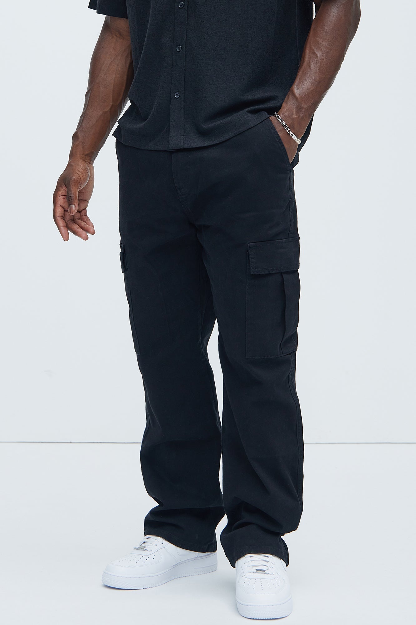Kyle Straight Cargo Pants - Black Fashion Nova