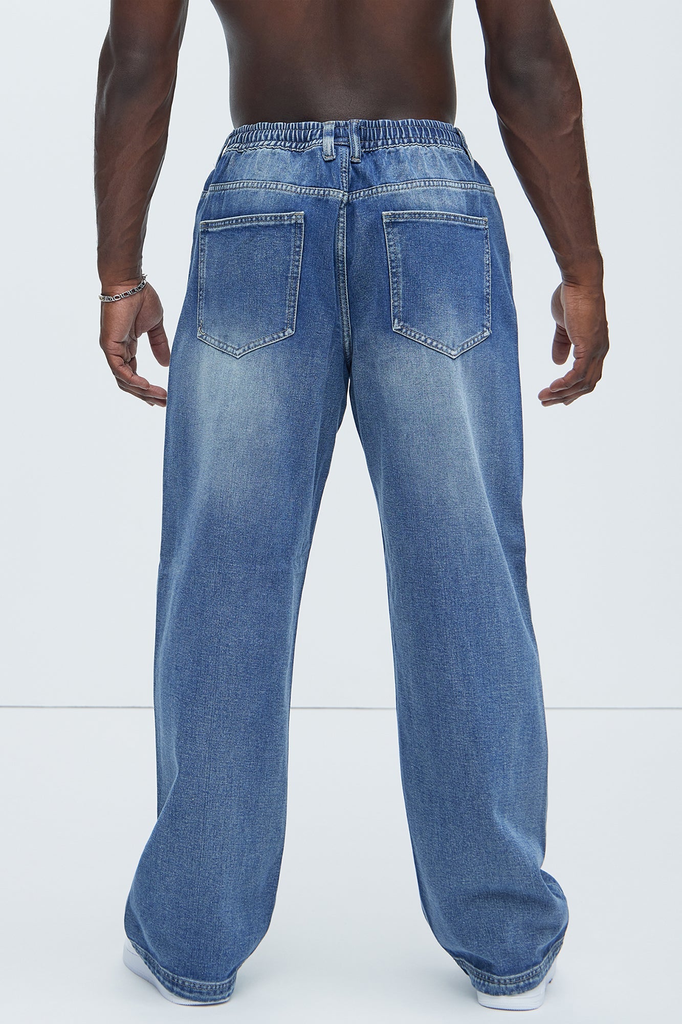 The All Day Flex Waist Baggy Jean - Indigo Fashion Nova