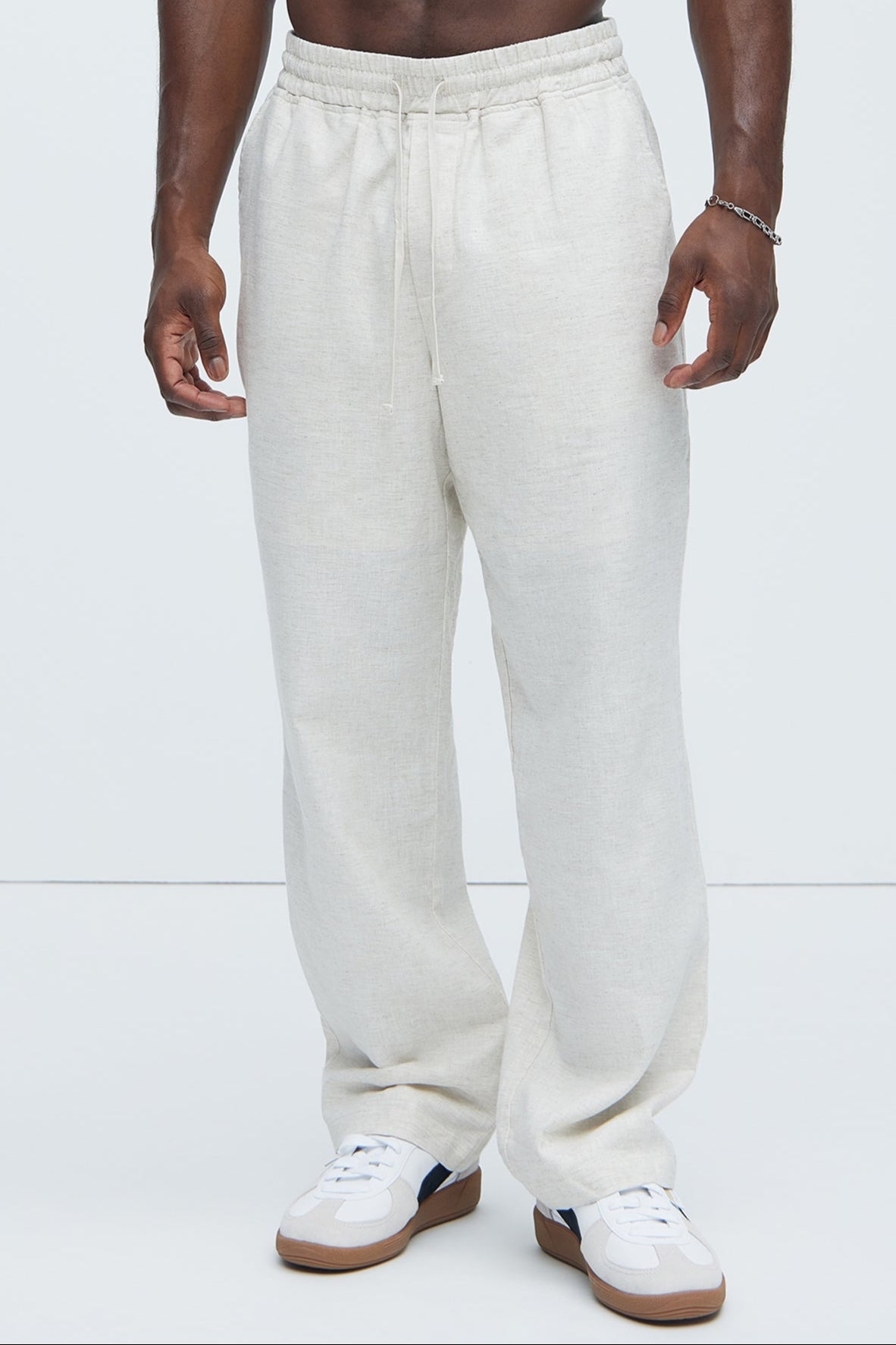 Bahamas Straight Linen Pants - Oatmeal Fashion Nova