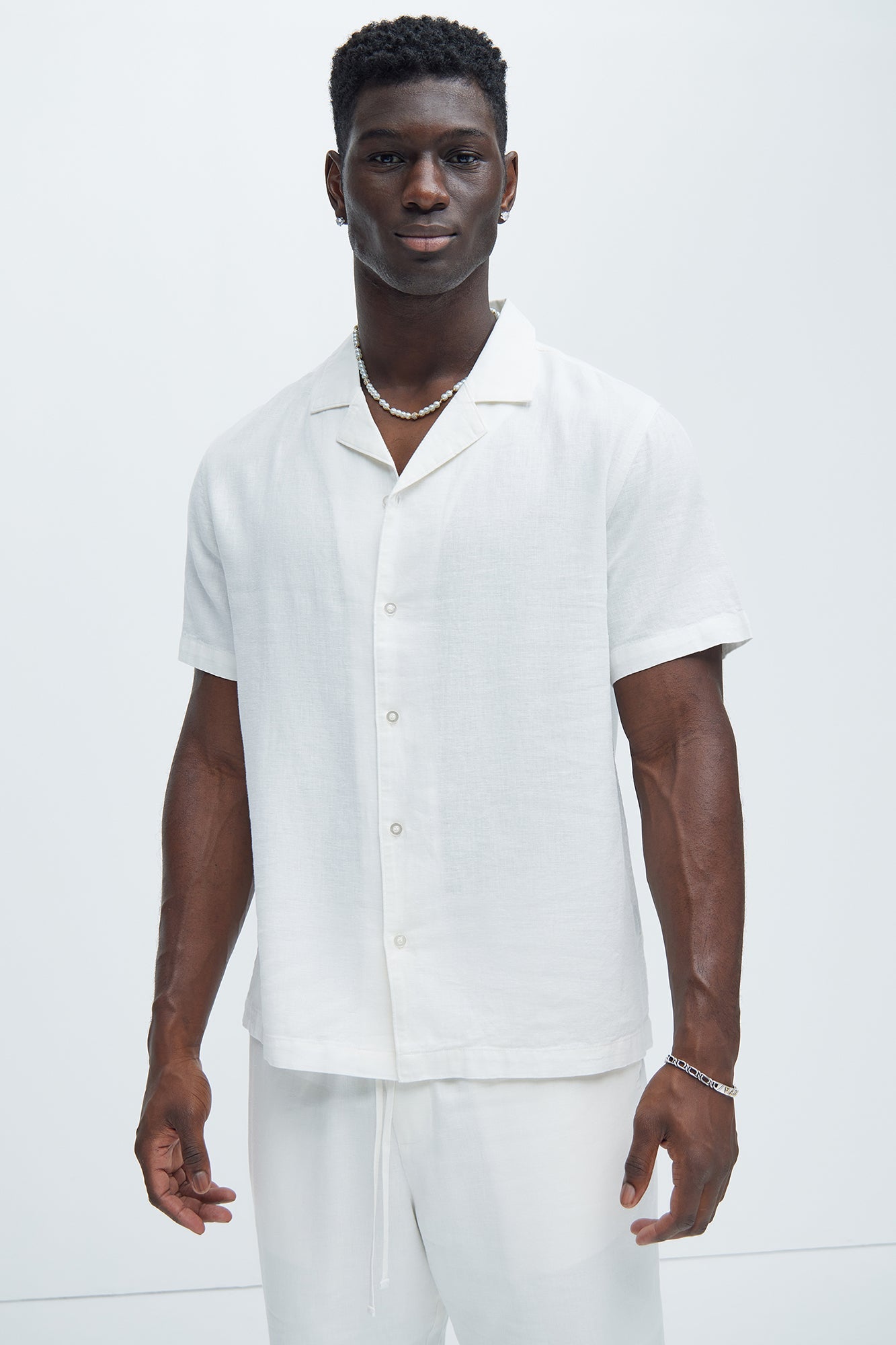 Bahamas Linen Shirt - White Fashion Nova