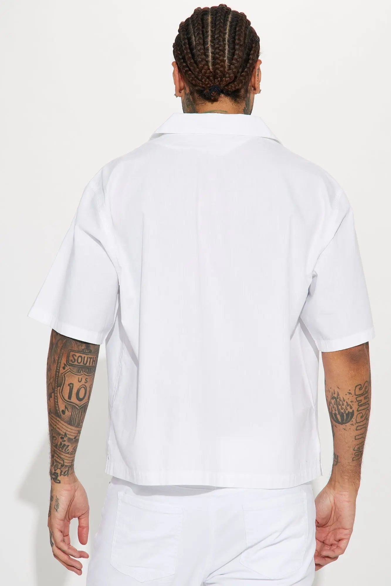 Ryland Relaxed Cotton Short Sleeve Cuban Shirt - White Fashion Nova