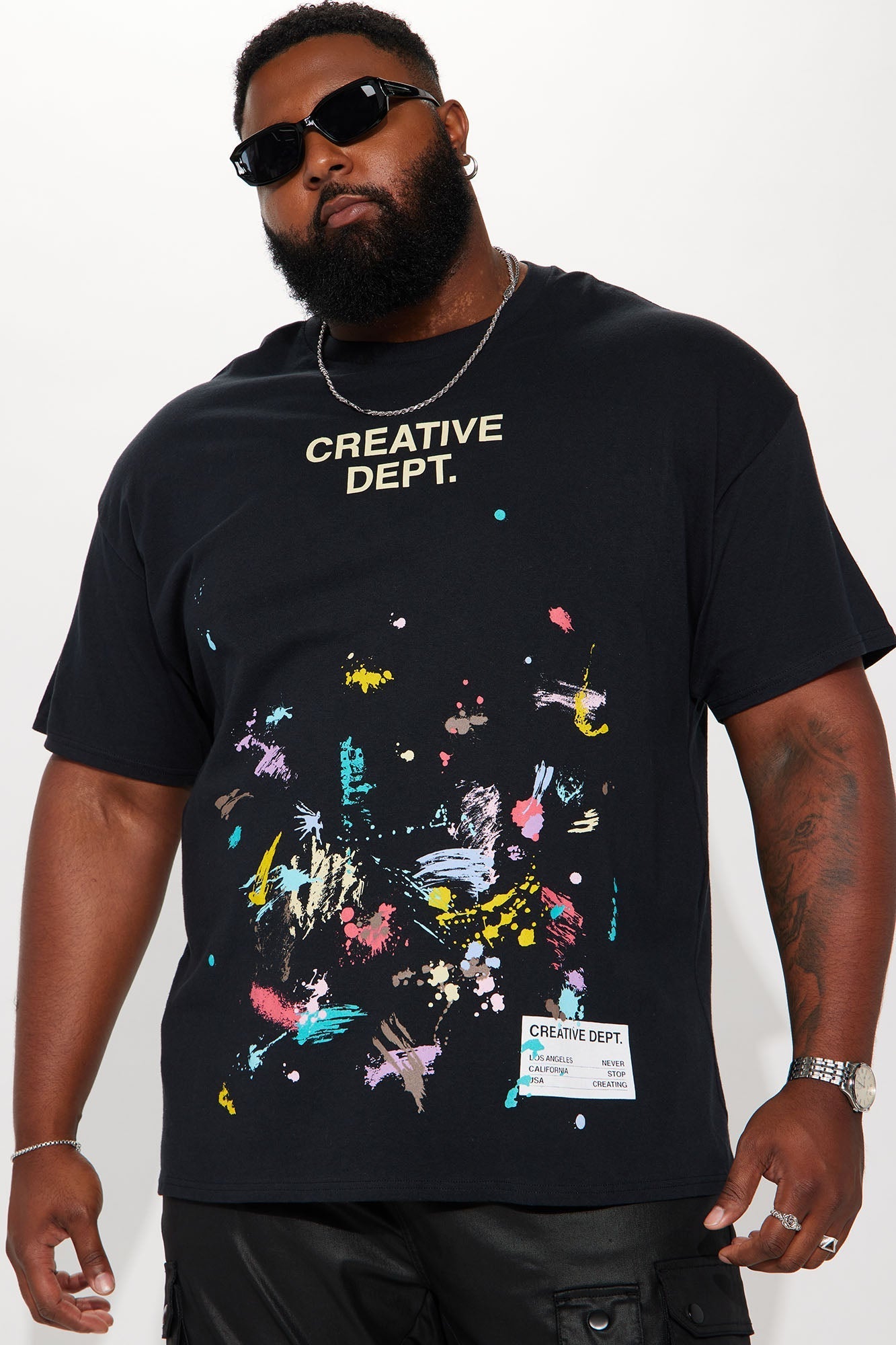 Creative Dept Short Sleeve Tee - Black Fashion Nova