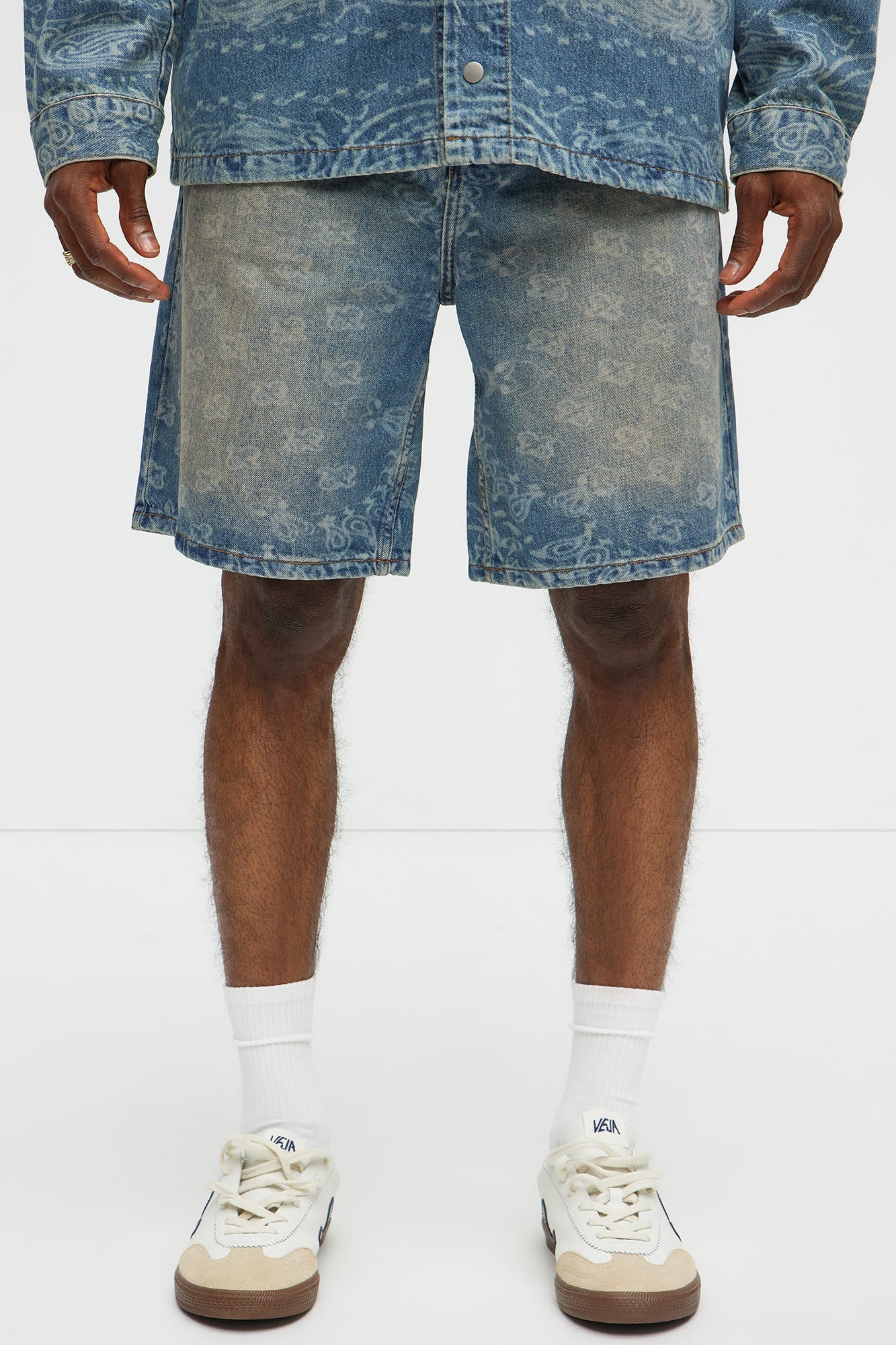 Paisley Last Relaxed Denim Shorts - Medium Blue Wash Fashion Nova