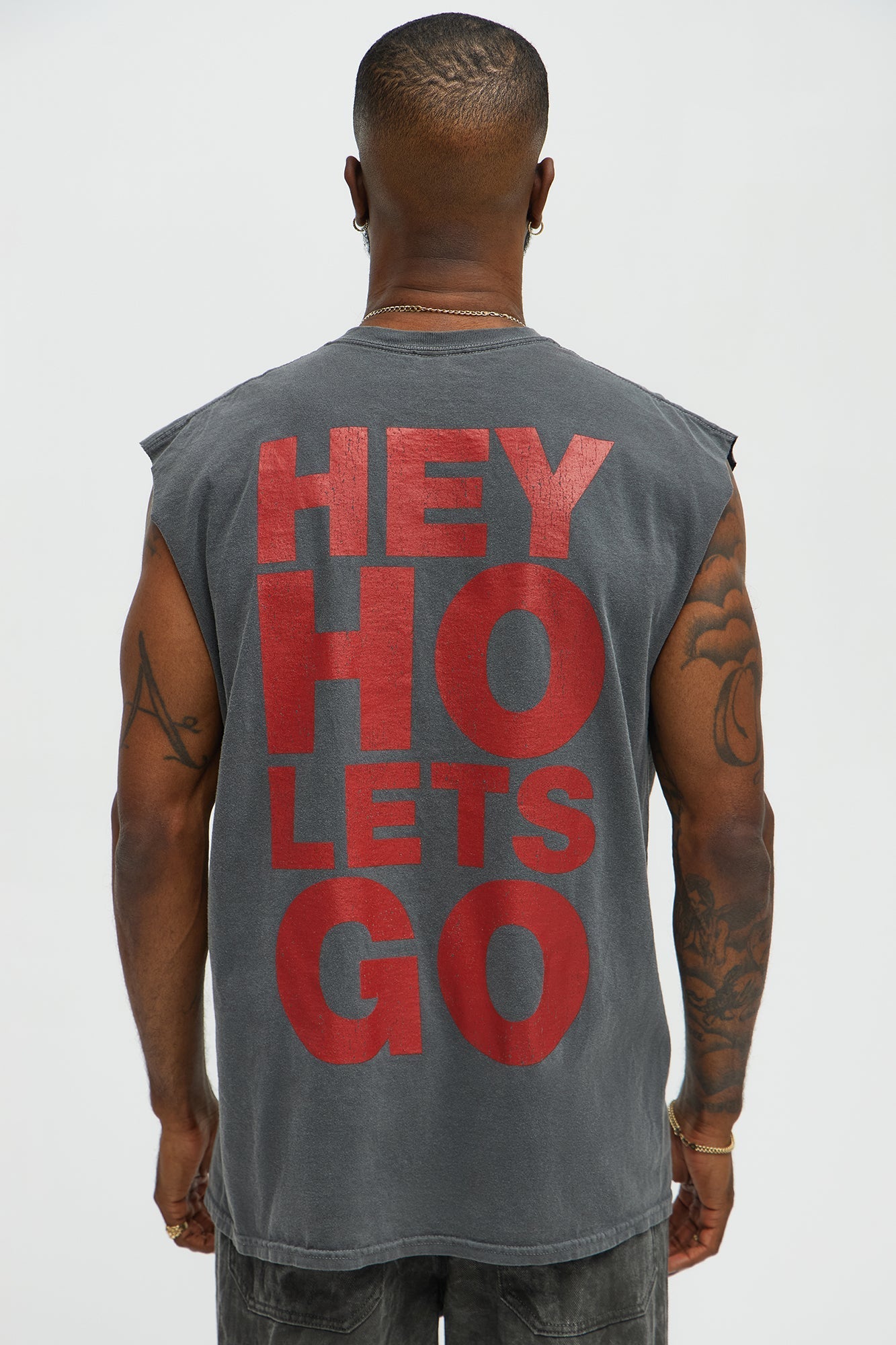 Hey Ho Ramones Muscle Tank - Black Fashion Nova