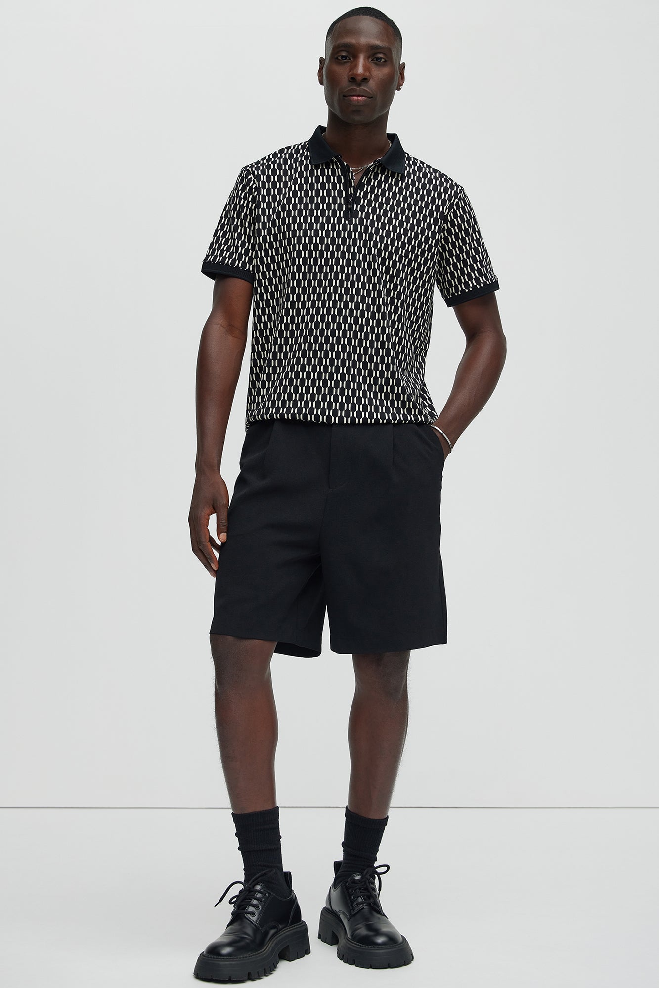 Interlocked Polo - Black Fashion Nova
