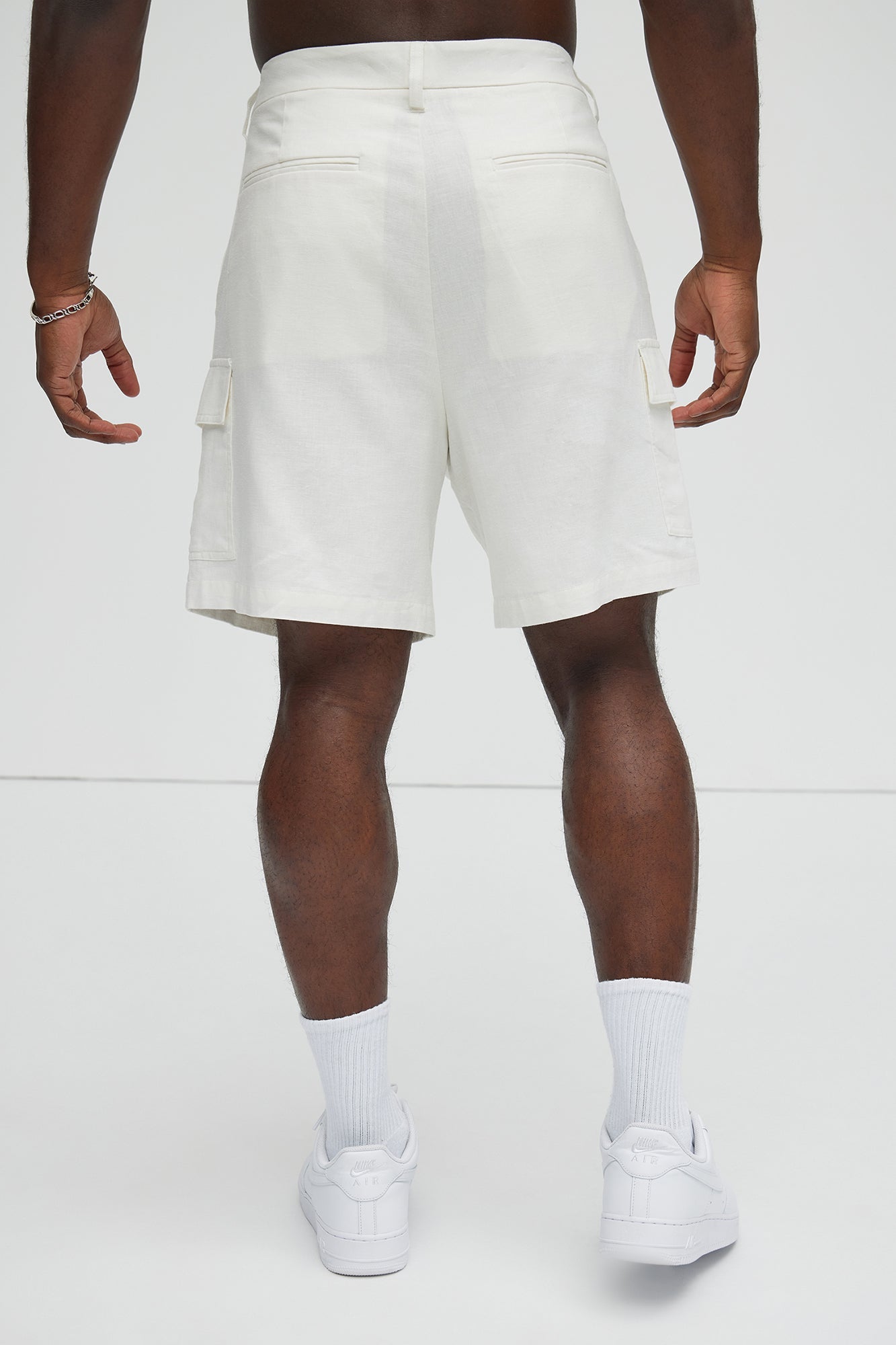 Bahamas Linen Cargo Shorts - White Fashion Nova