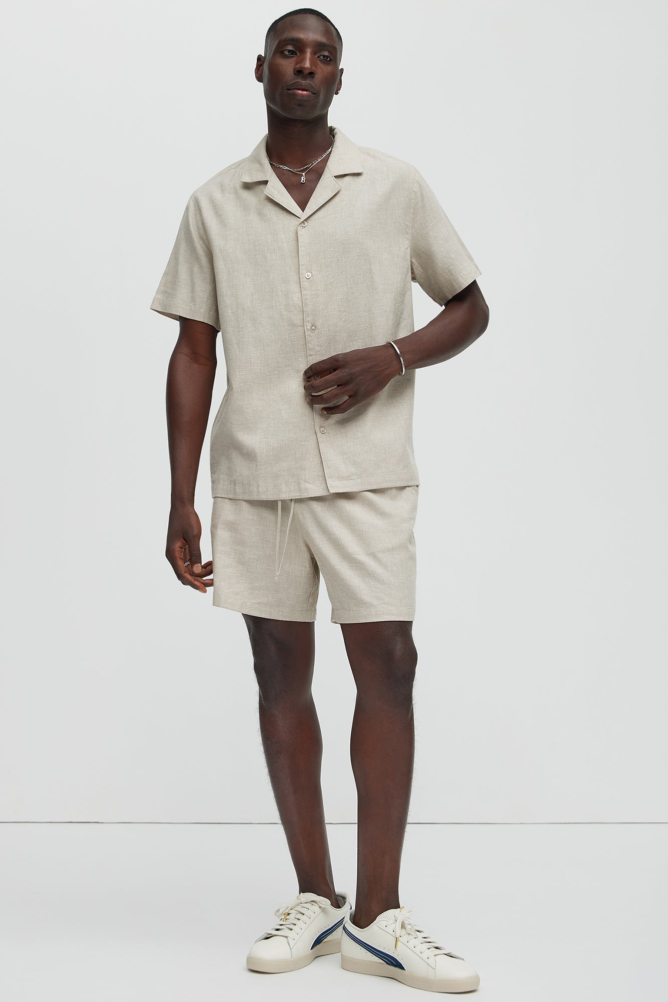 Bahamas Linen Shirt - Stone Fashion Nova