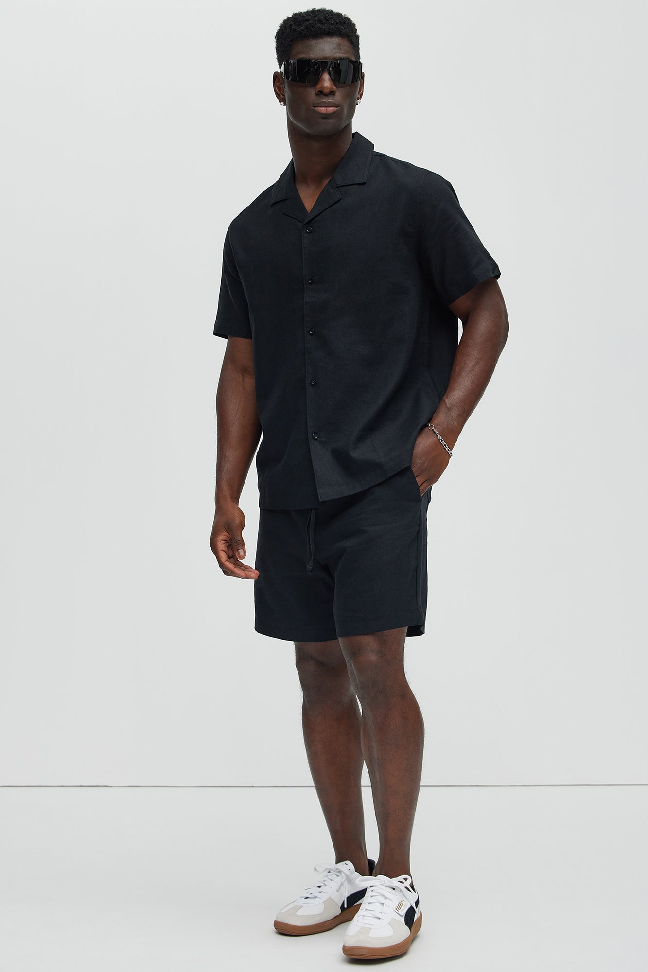 Bahamas Linen Shorts - Black Fashion Nova