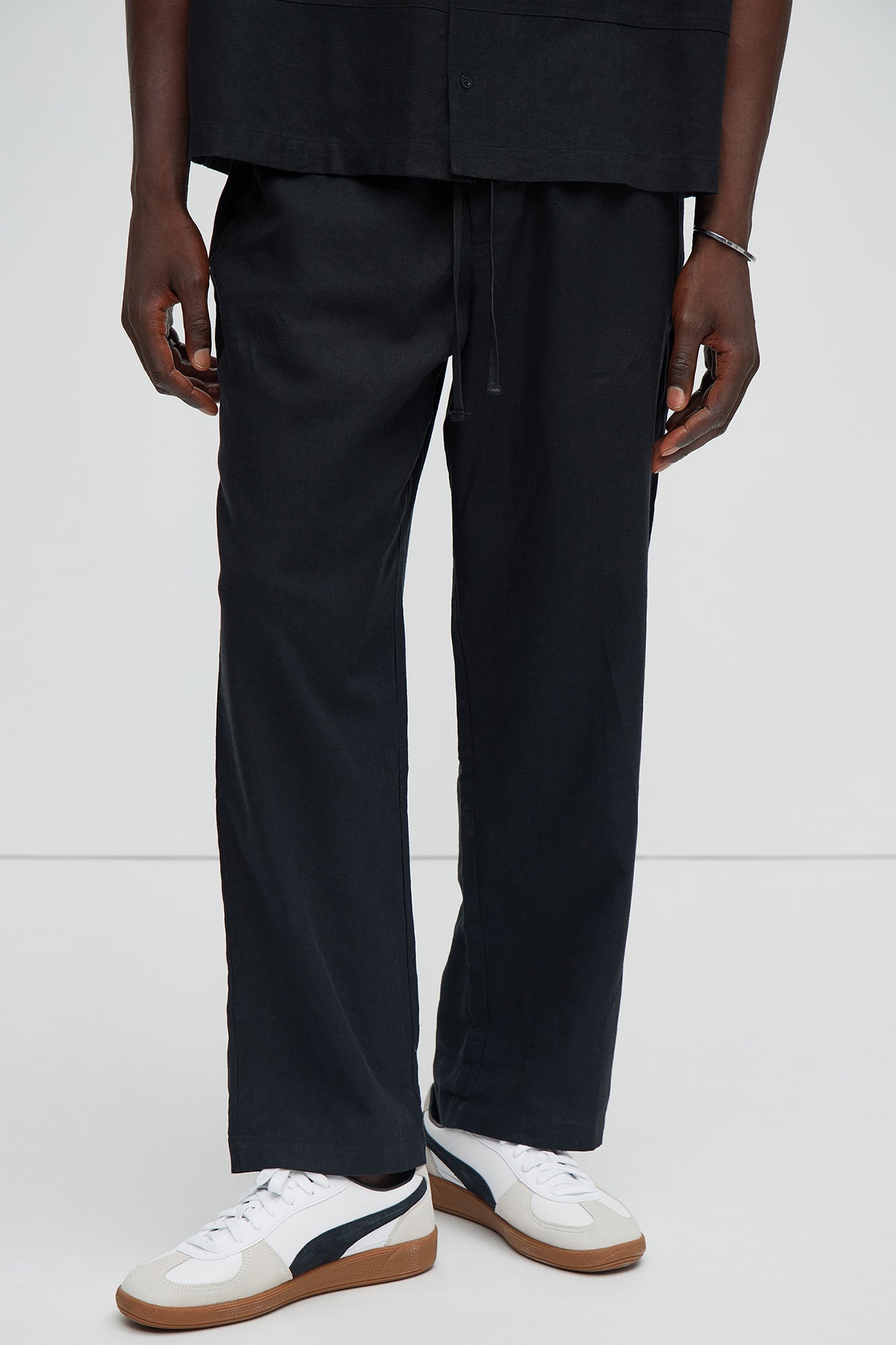 Bahamas Straight Linen Pants - Black Fashion Nova