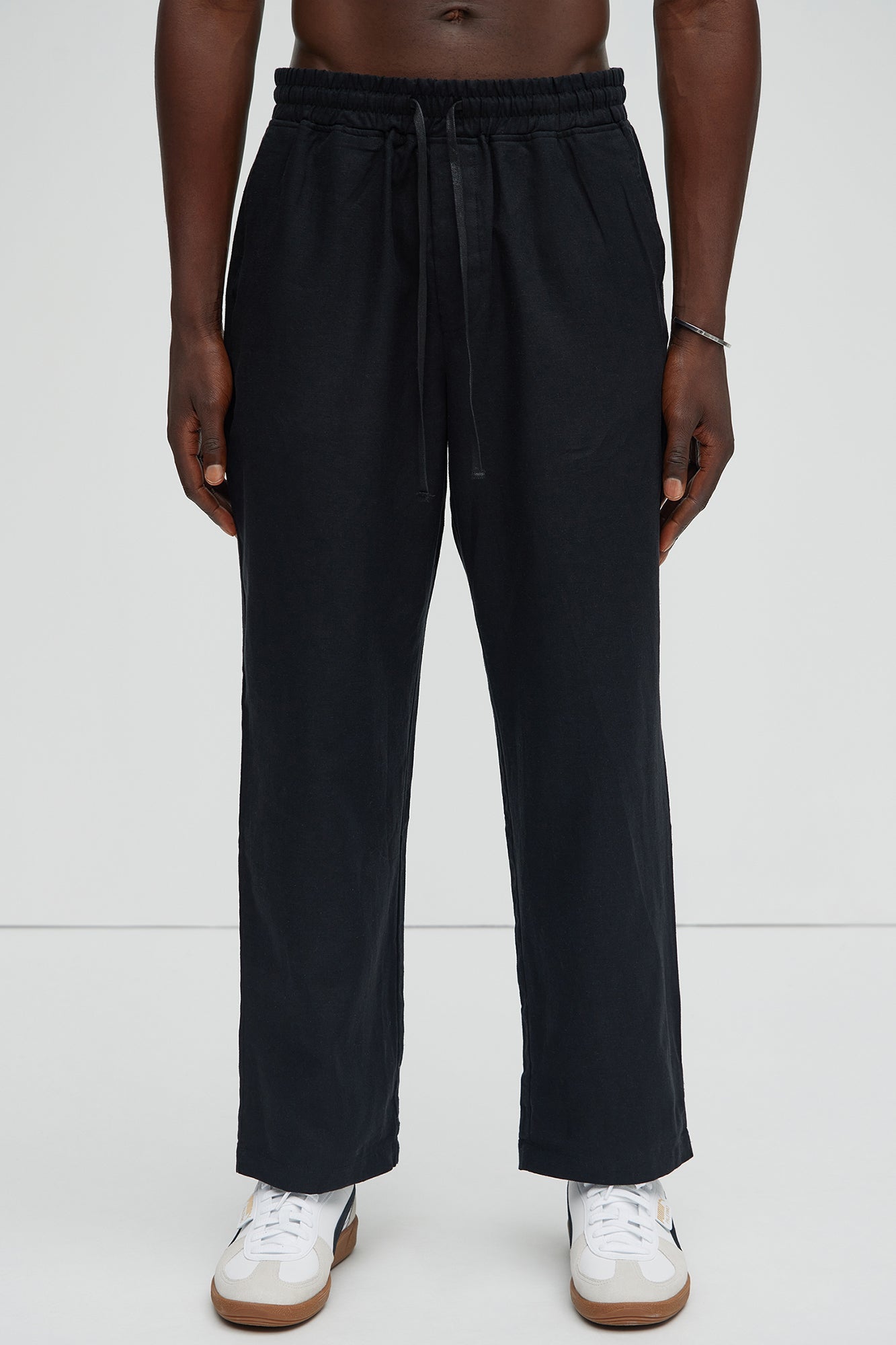 Bahamas Straight Linen Pants - Black Fashion Nova