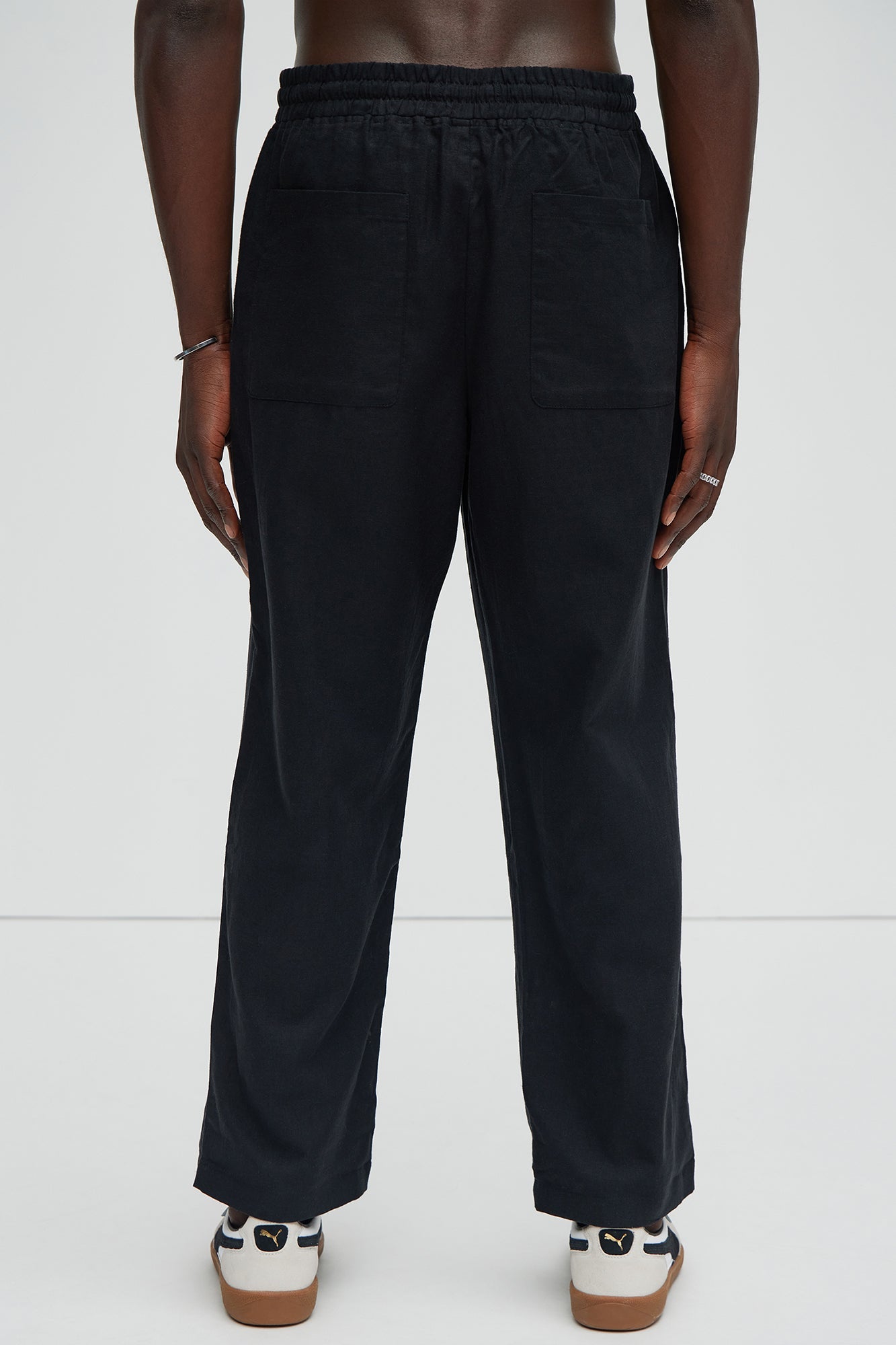 Bahamas Straight Linen Pants - Black Fashion Nova