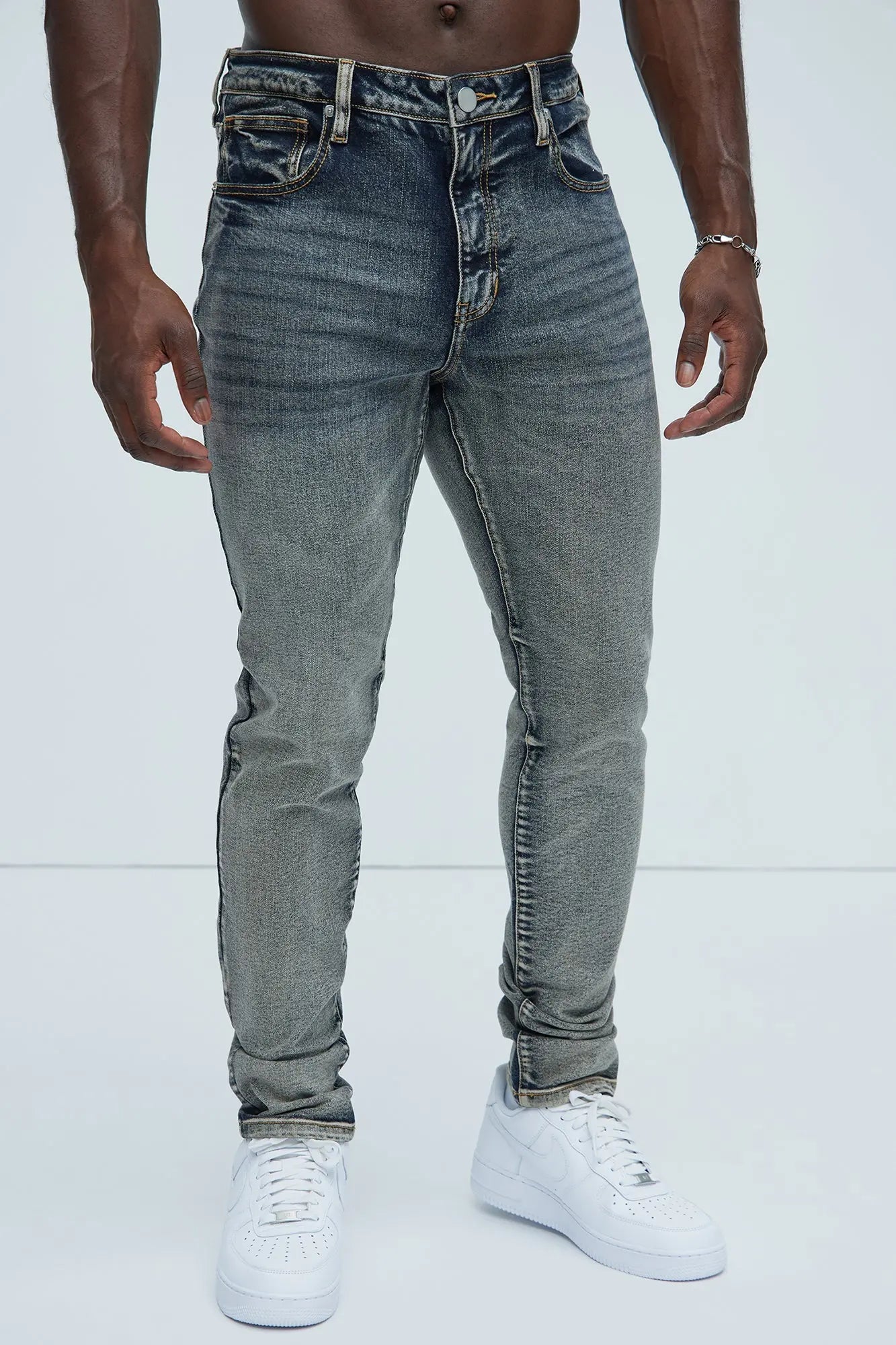 Lance Stacked Skinny Jeans - Dark Wash Fashion Nova