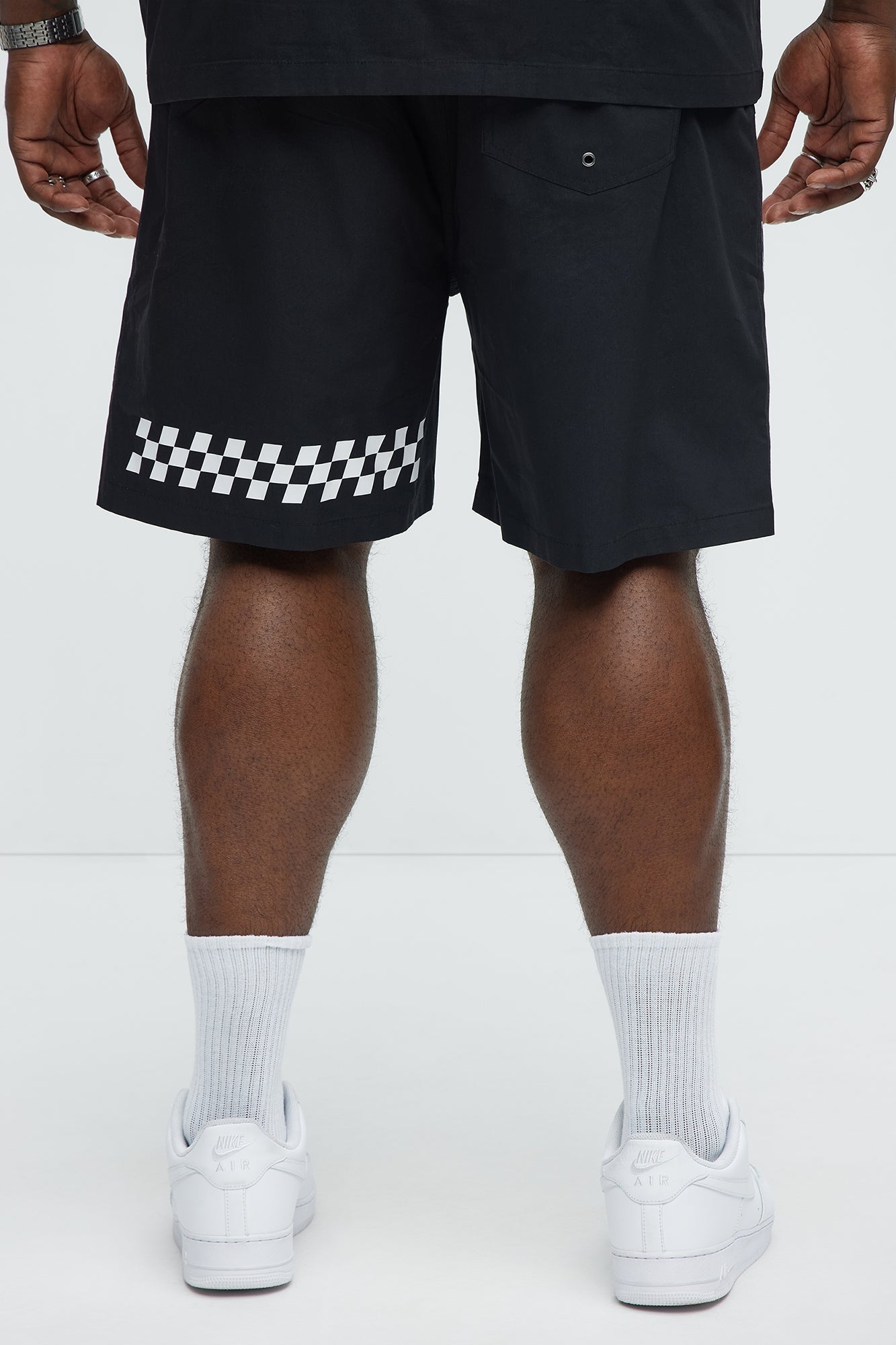Racing Club Relaxed Drawstring Shorts - Black Fashion Nova