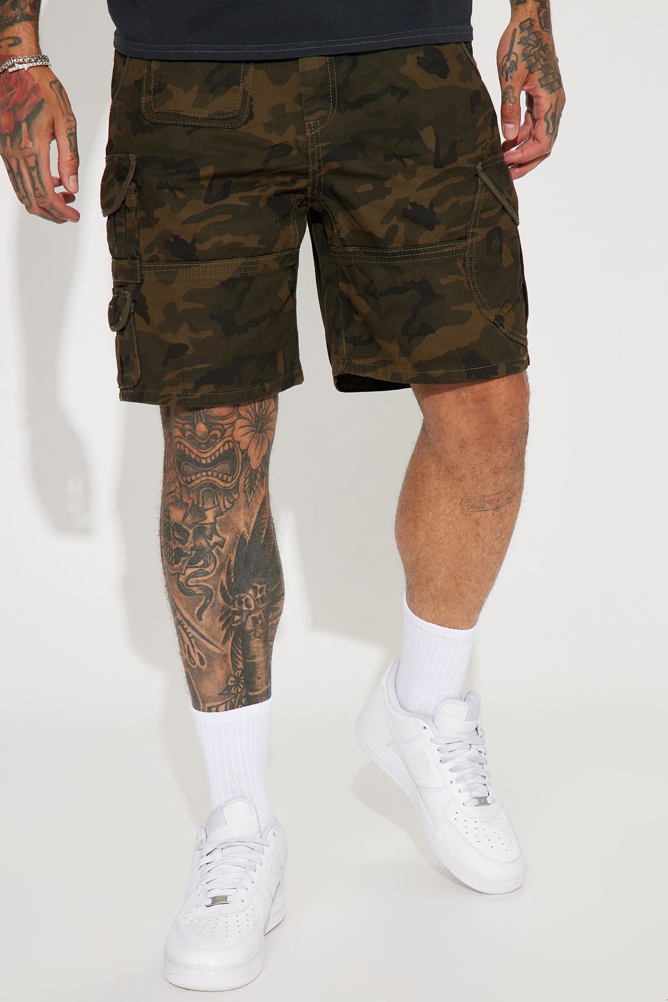 Next Moves Twill Cargo Shorts - Camouflage Fashion Nova