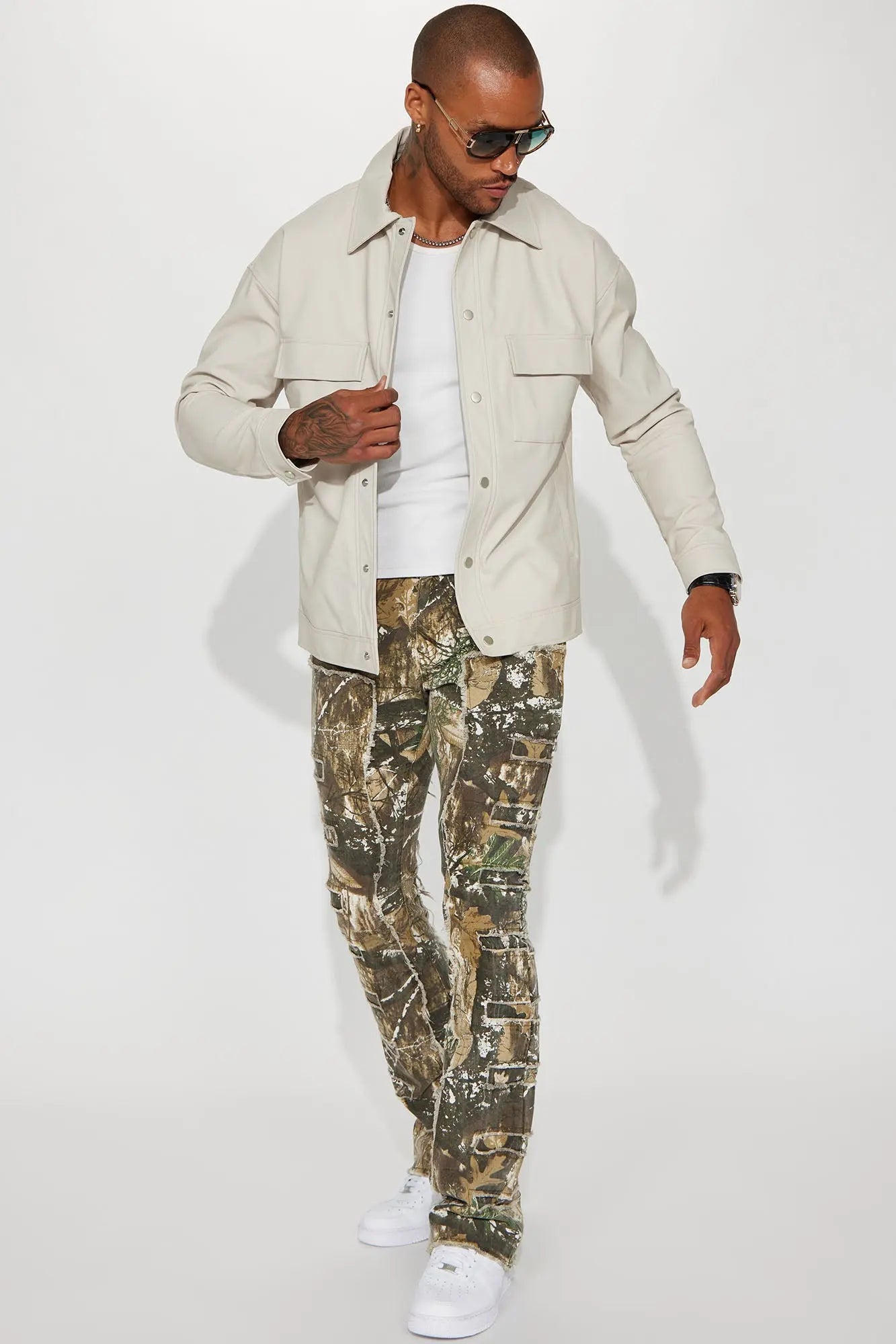 In Action Camo Stacked Skinny Flare Jeans - Camouflage Fashion Nova