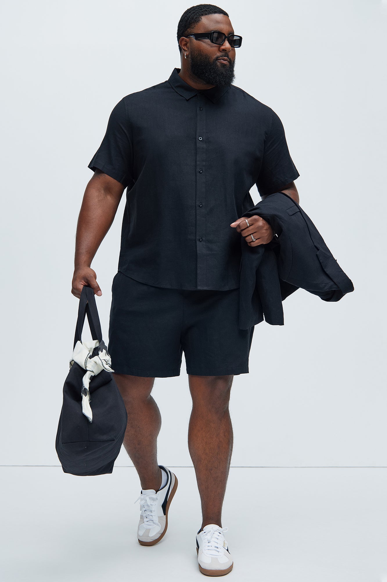 Bahamas Linen Shorts - Black Fashion Nova