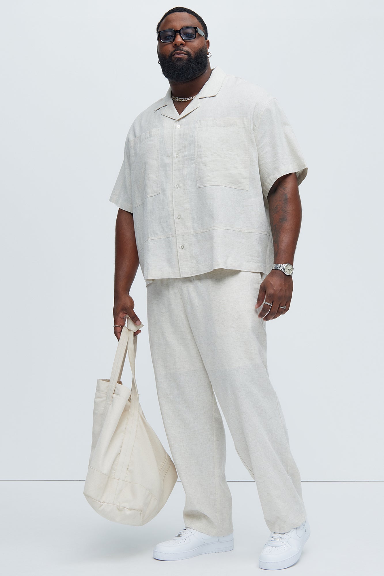 Bahamas Straight Linen Pants - Oatmeal Fashion Nova