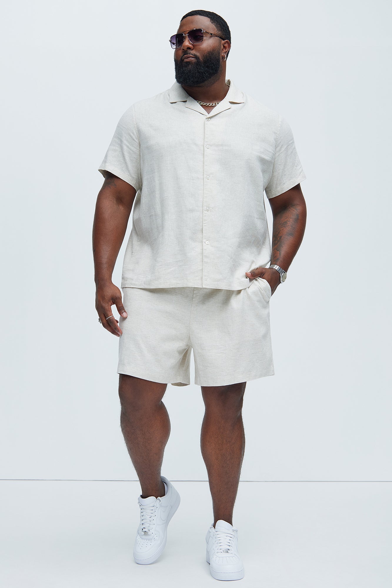Bahamas Linen Shorts - Oatmeal Fashion Nova