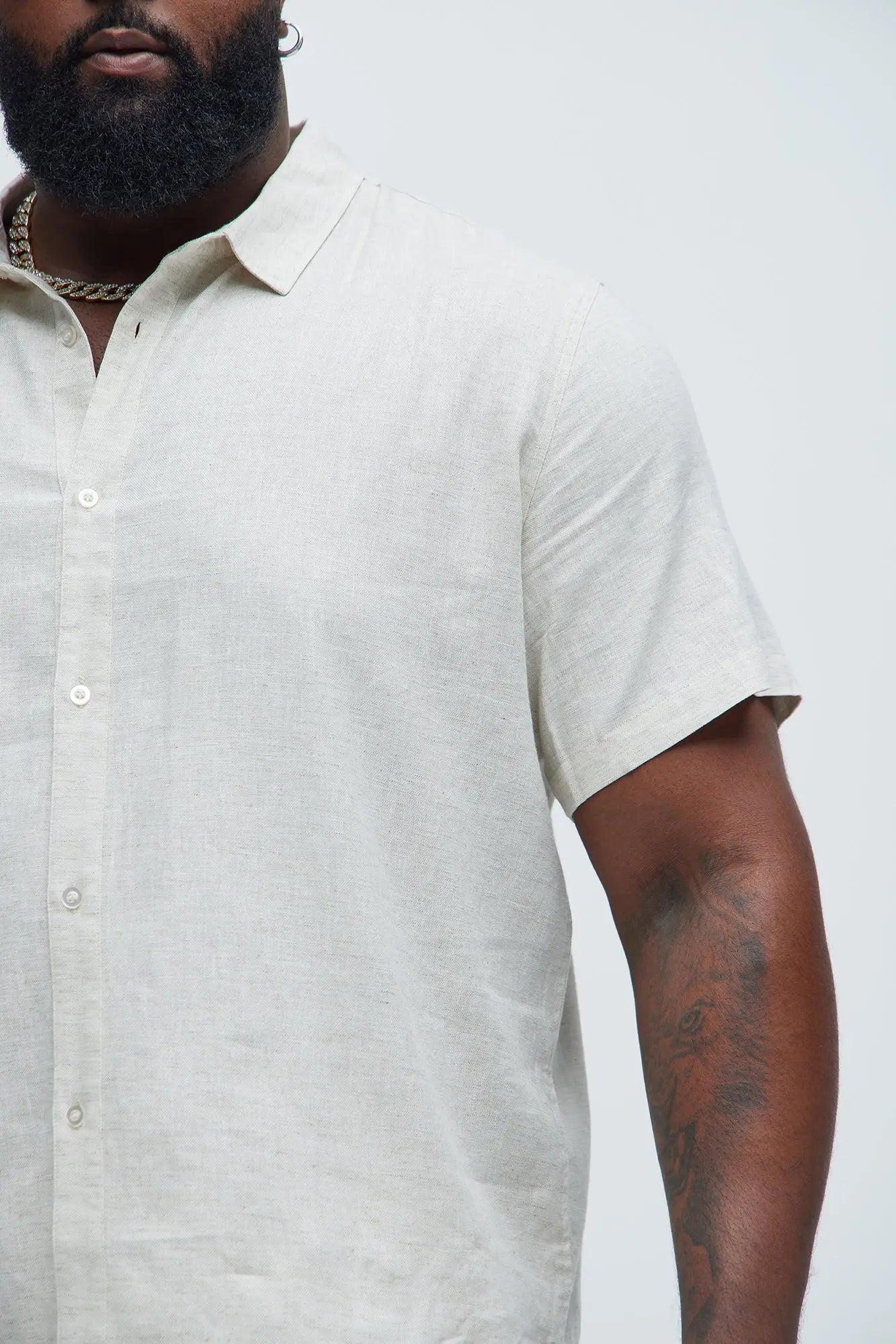 Bahamas Linen Classic Button Up Shirt - Oatmeal Fashion Nova