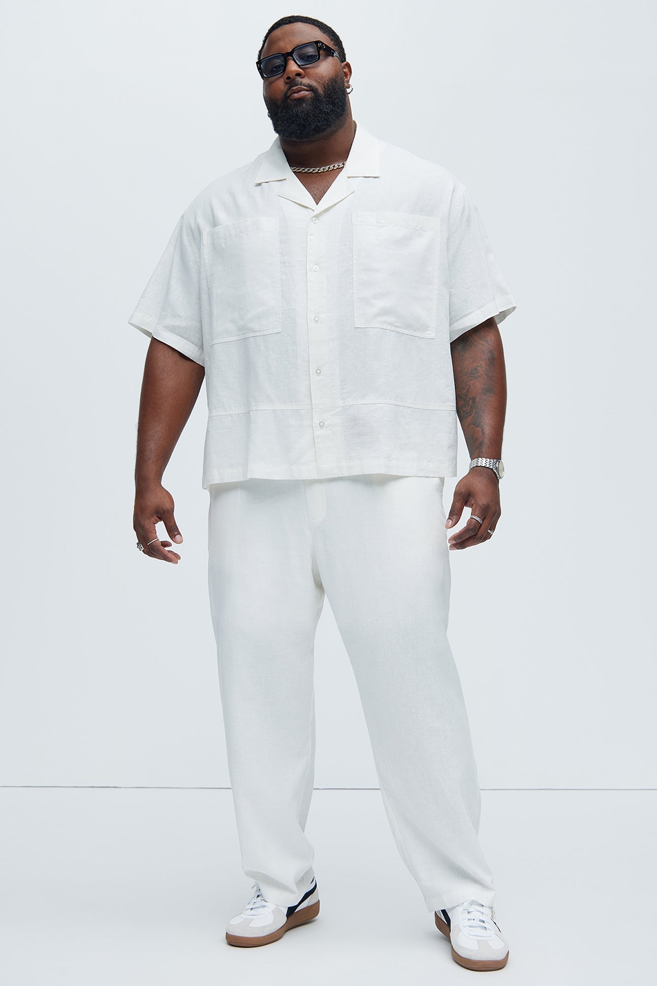 Bahamas Linen Cuban Boxy Shirt - White Fashion Nova