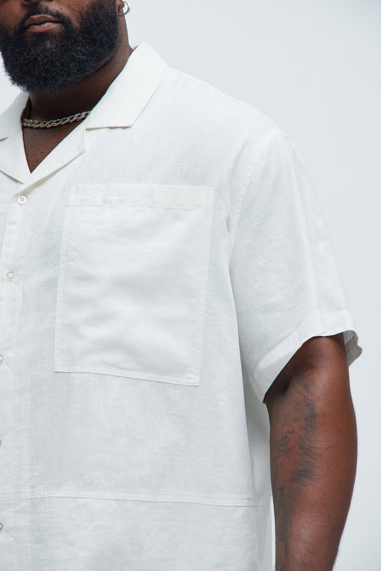 Bahamas Linen Cuban Boxy Shirt - White Fashion Nova
