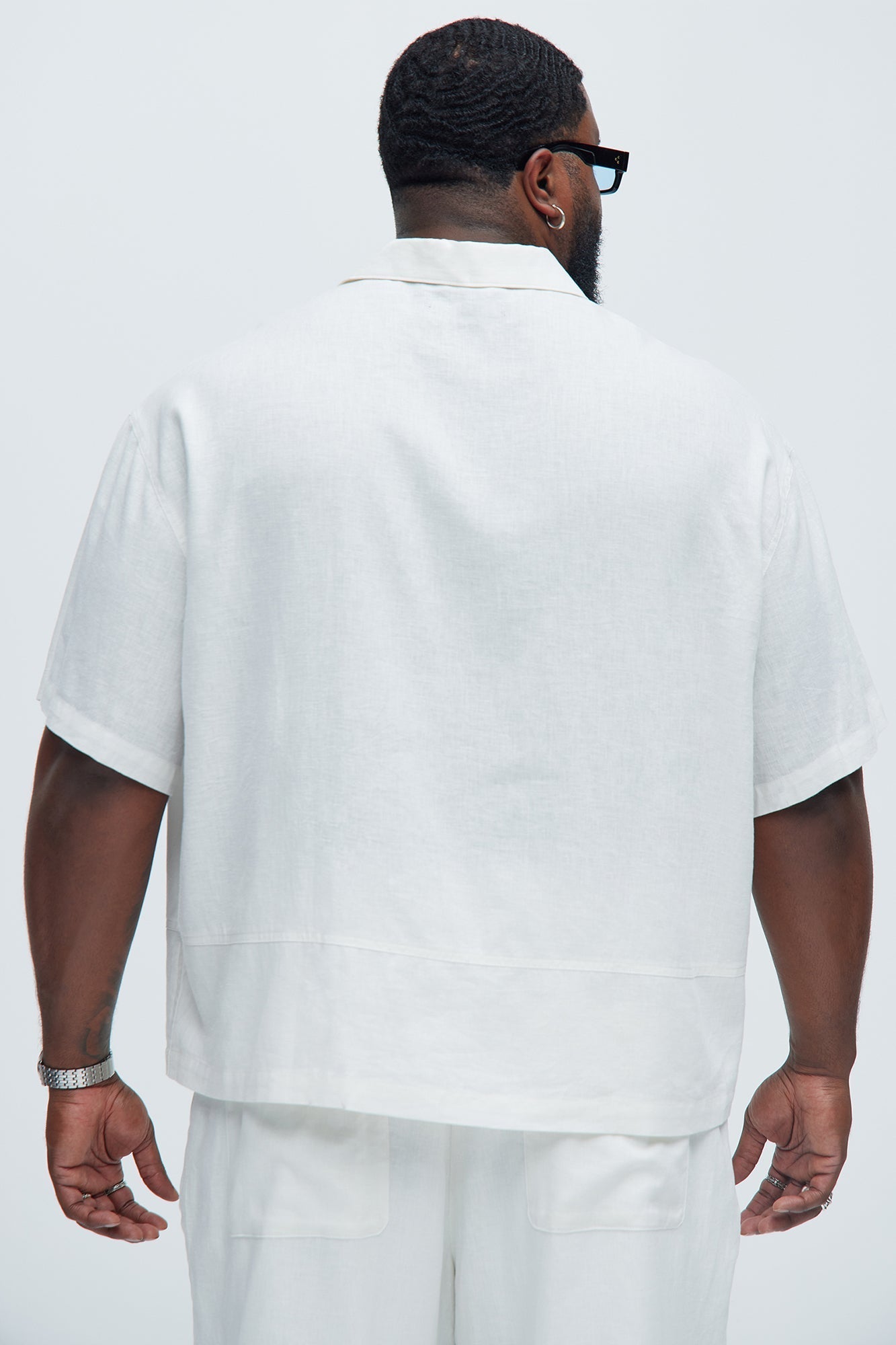 Bahamas Linen Cuban Boxy Shirt - White Fashion Nova